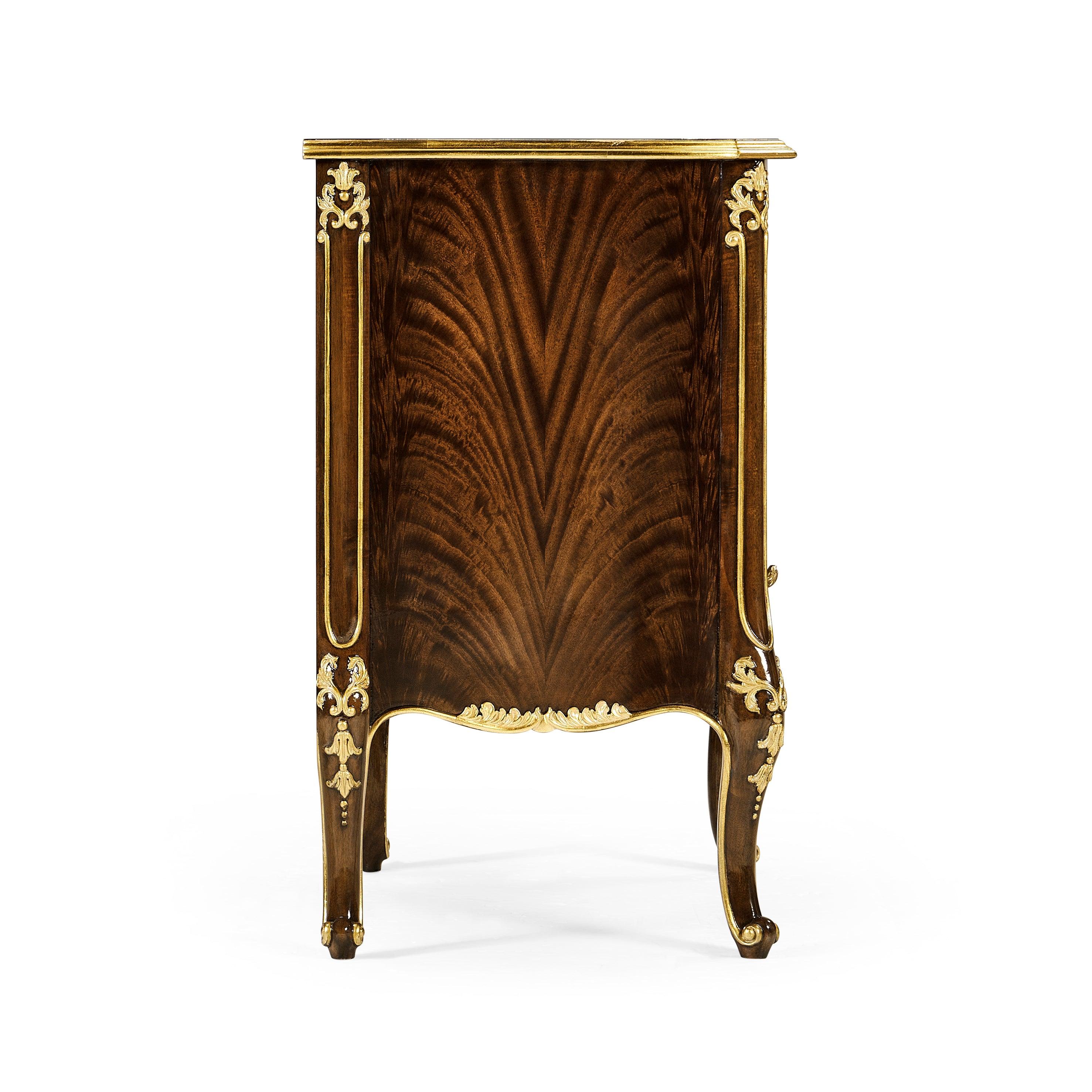 Country Farmhouse Mahogany & Gilded Nightstand - Frankwebs