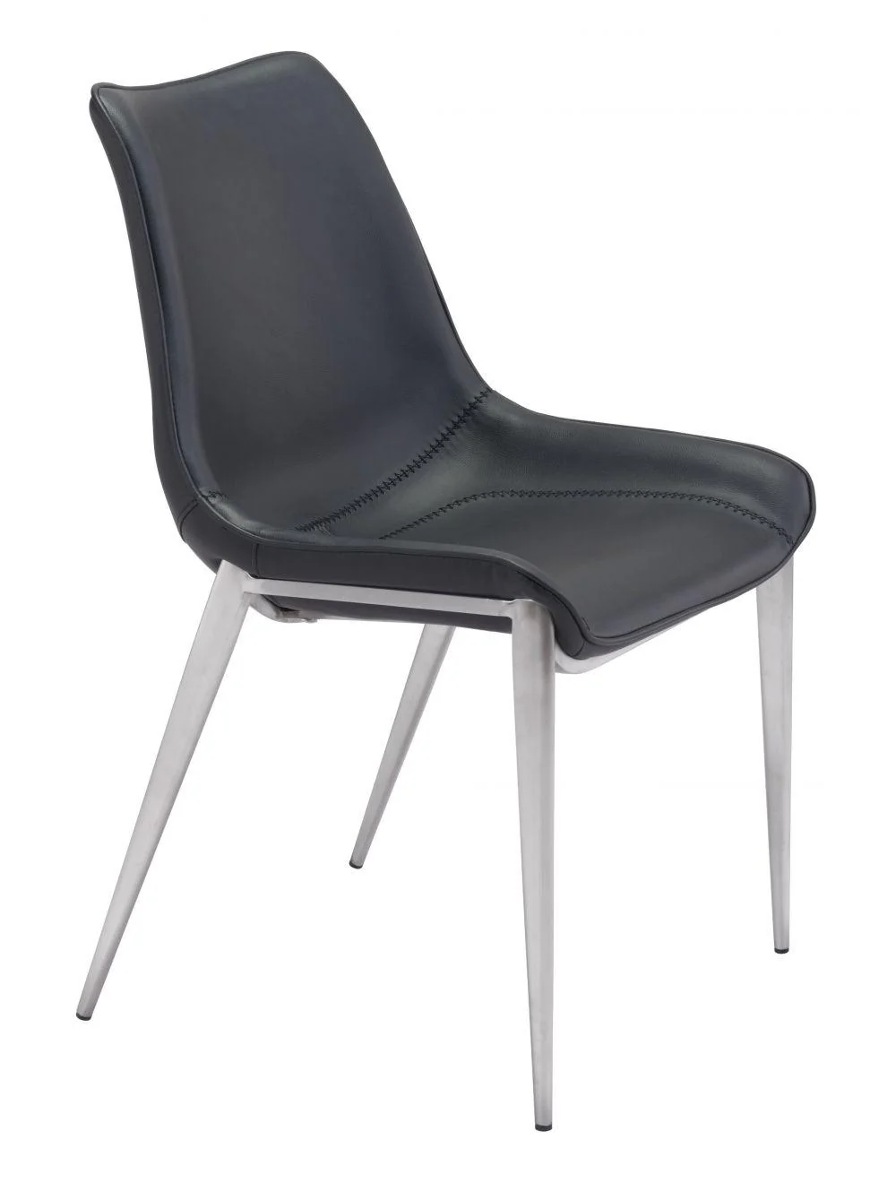 Magnus Dining Chair (Set of 2) Black & Silver - Frankwebs