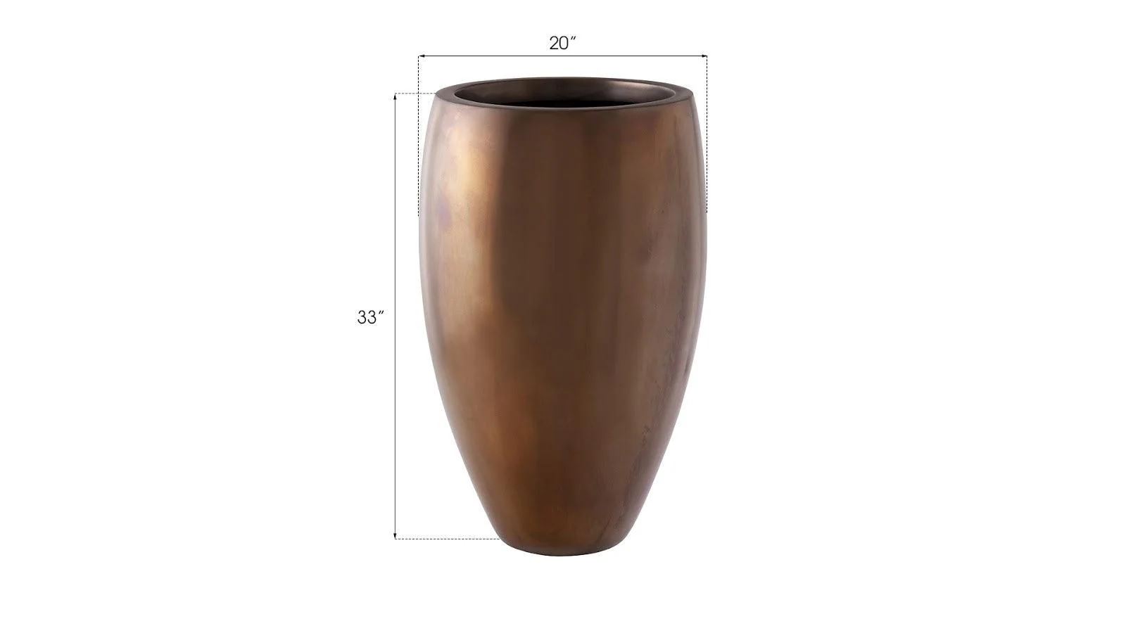 Classic Planter, Polished Bronze, MD - Frankwebs