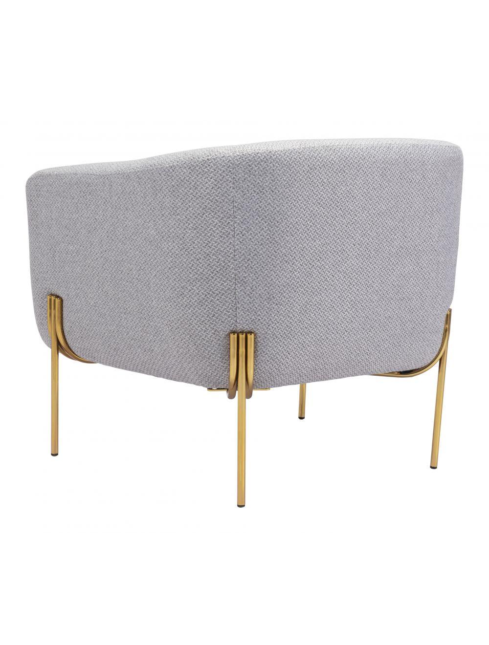 Micaela Arm Chair Gray & Gold - Frankwebs