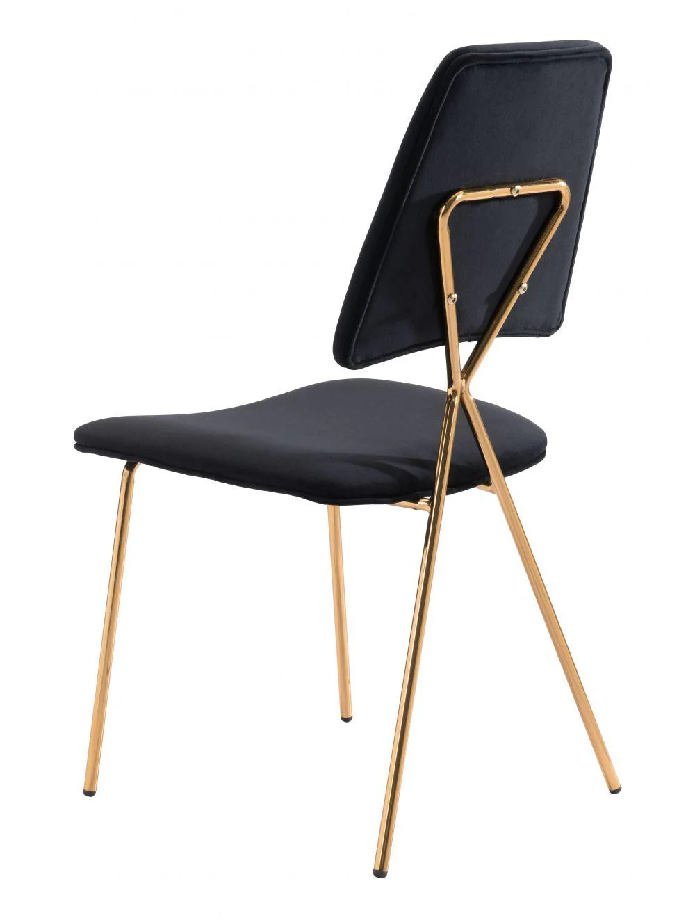 Chloe Dining Chair (Set of 2) Black & Gold - Frankwebs