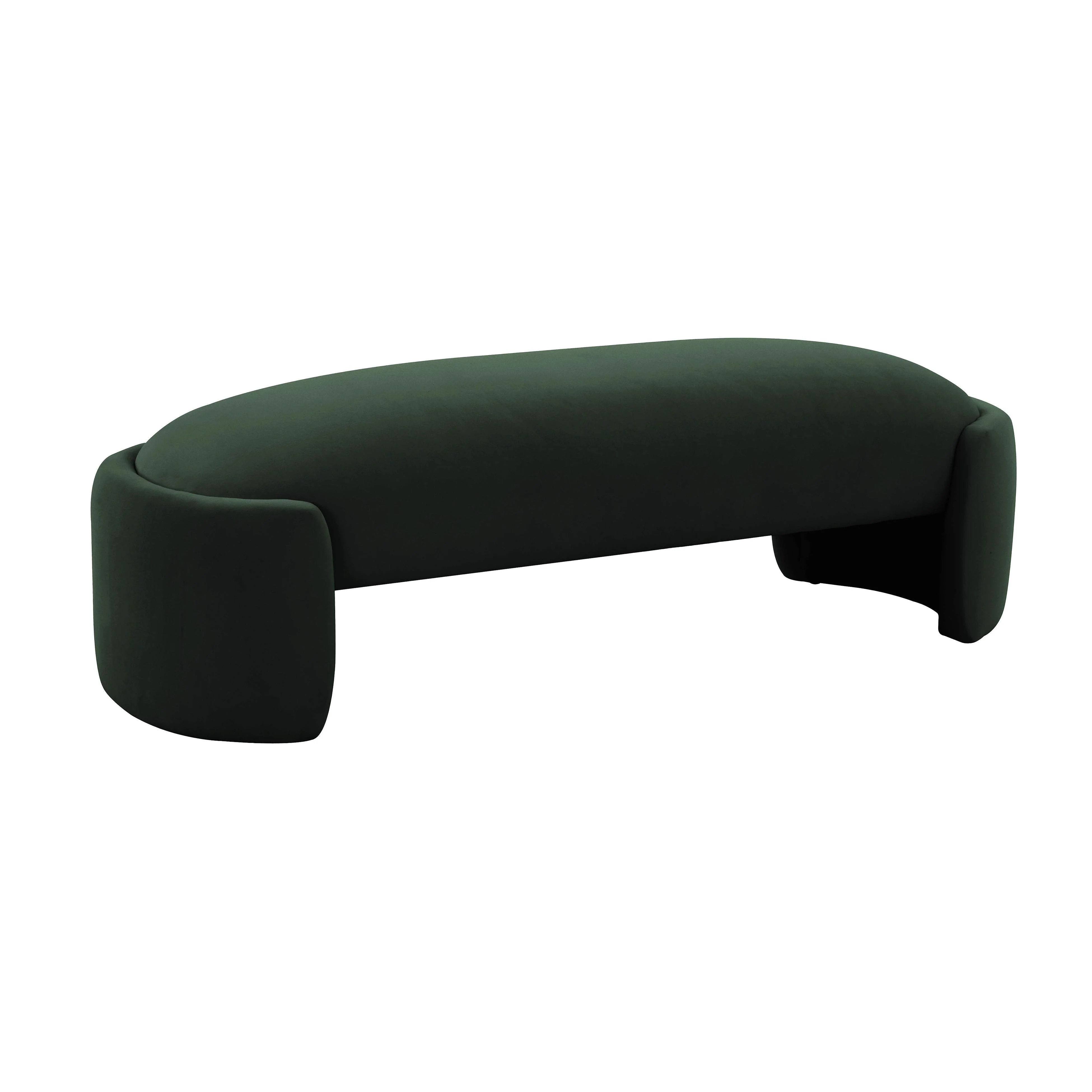 Toledo Forest Green Velvet Bench - Frankwebs