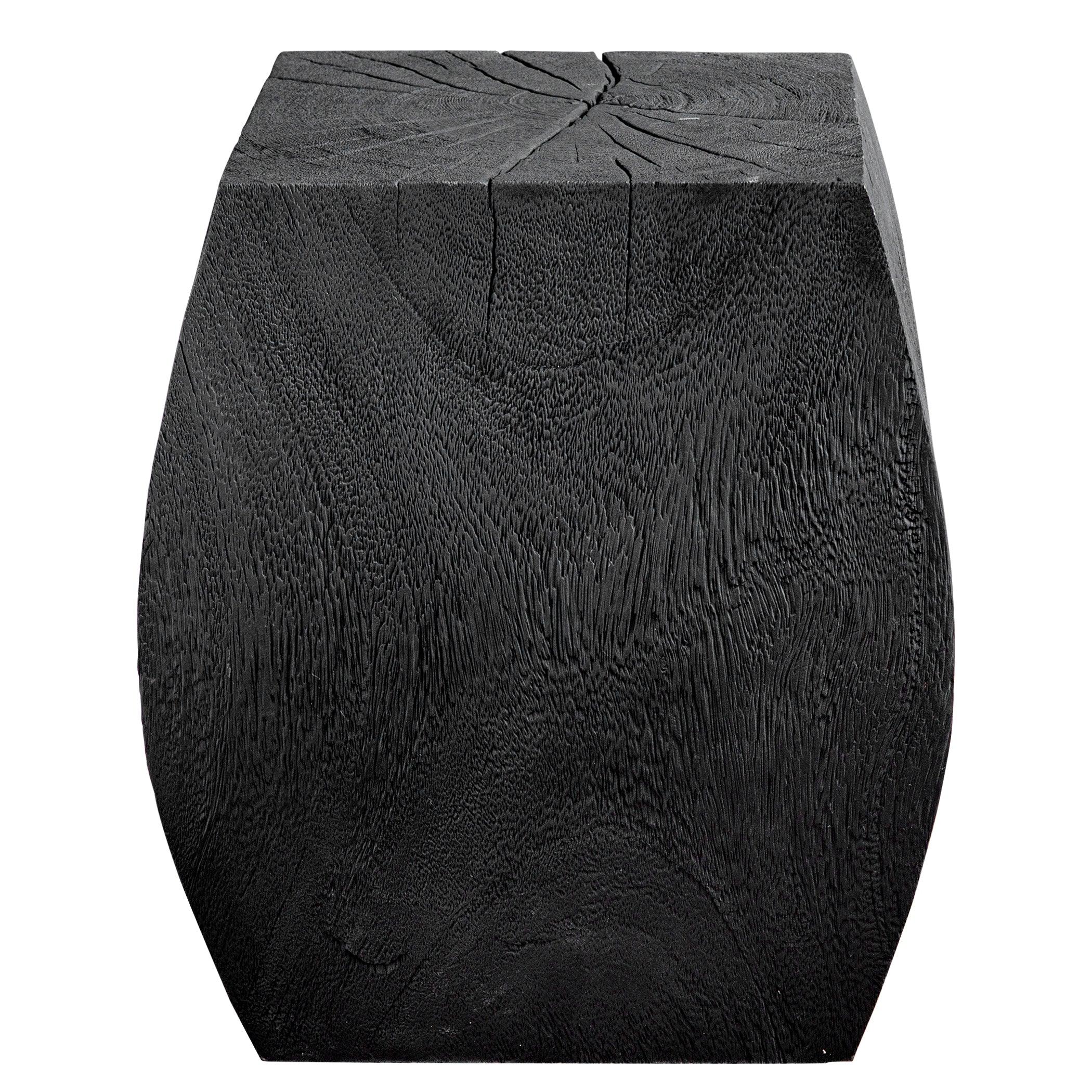 Grove Black Wooden Accent Stool - Frankwebs