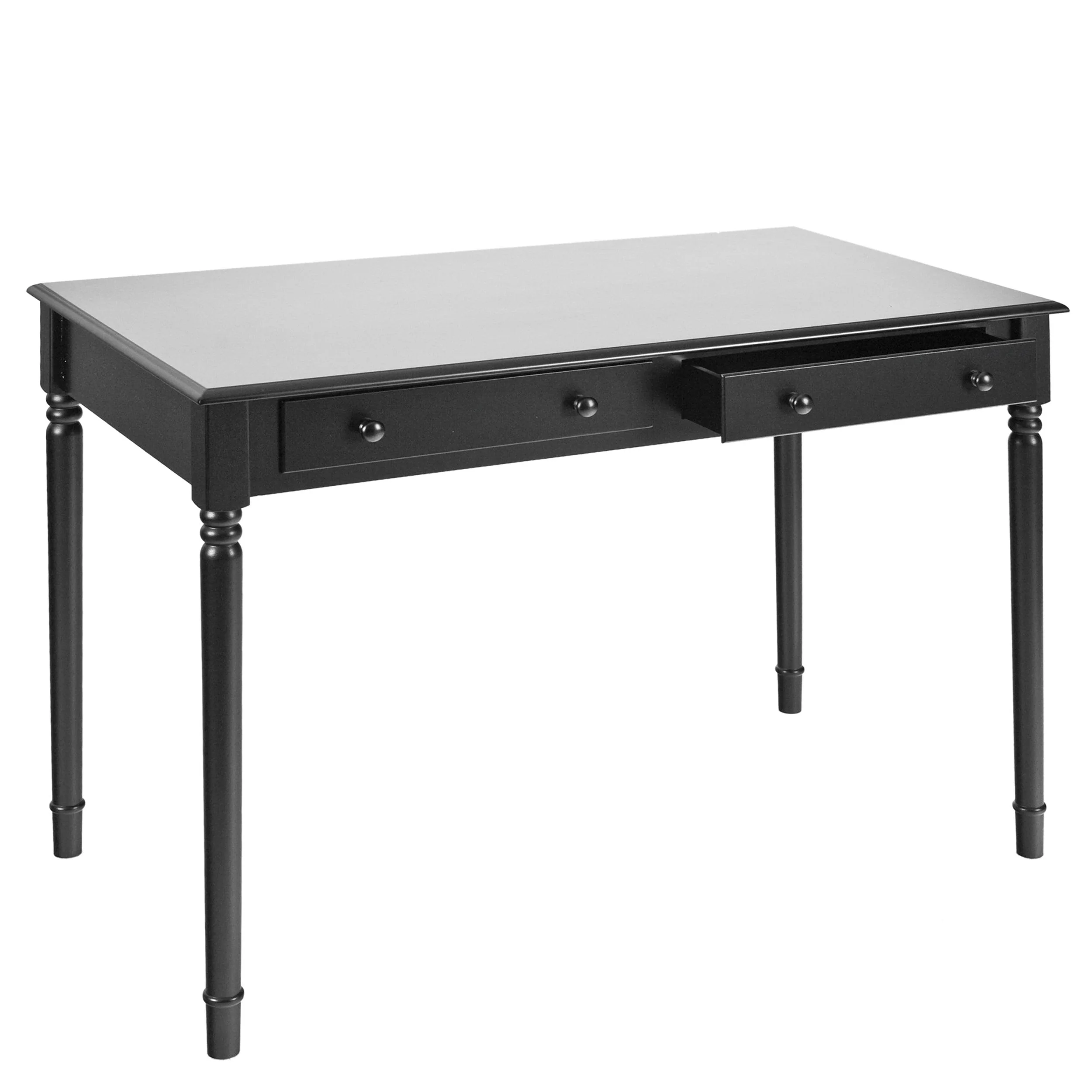 Writing 2-Drawer Desk – Satin Black - Frankwebs