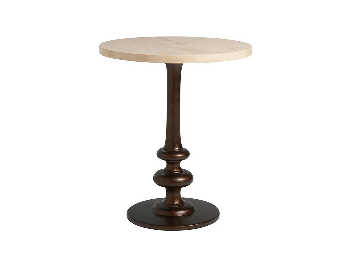 Los Altos Marshall Stone Top Round End Table - Frankwebs