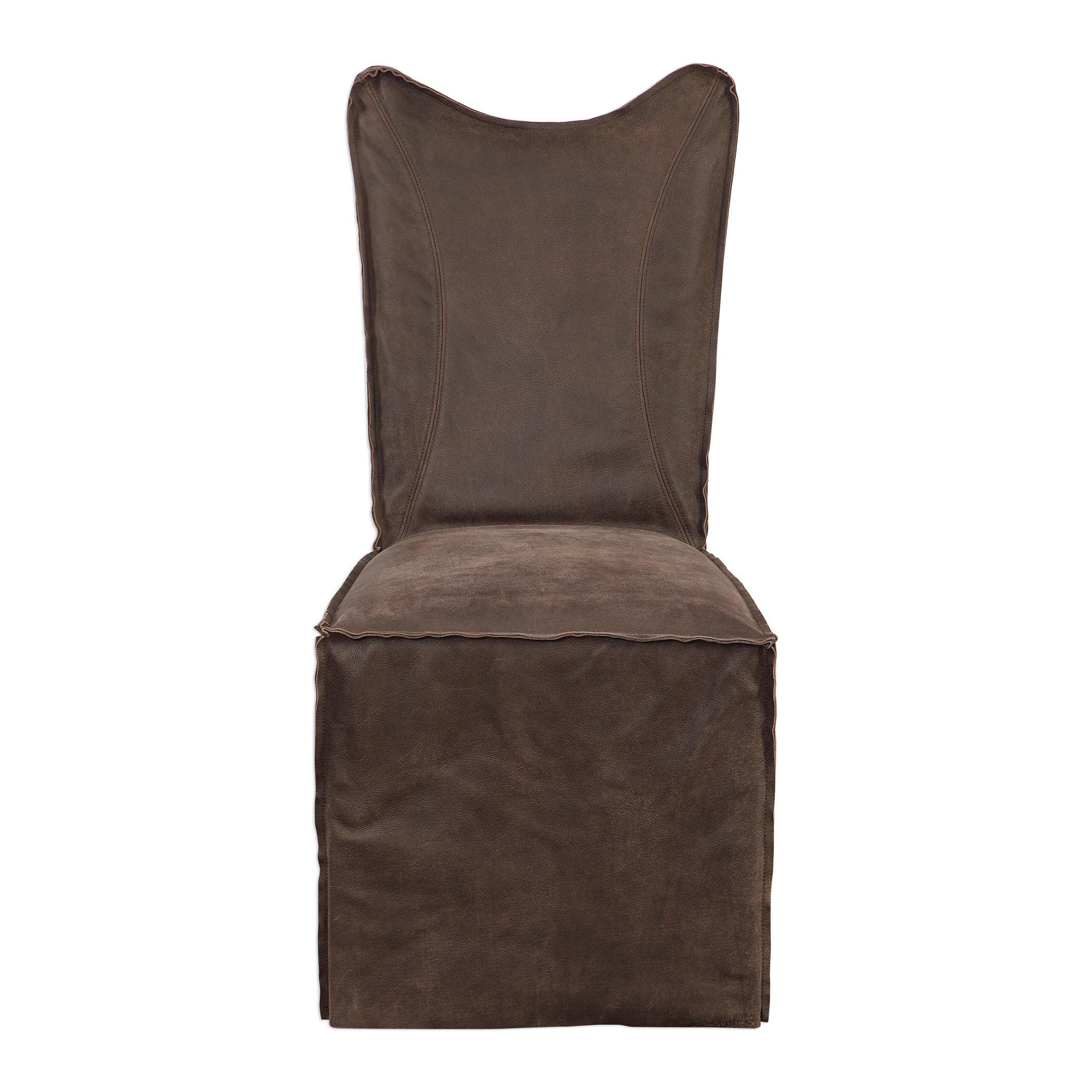 Delroy Armless Chairs, Chocolate, Set Of 2 - Frankwebs