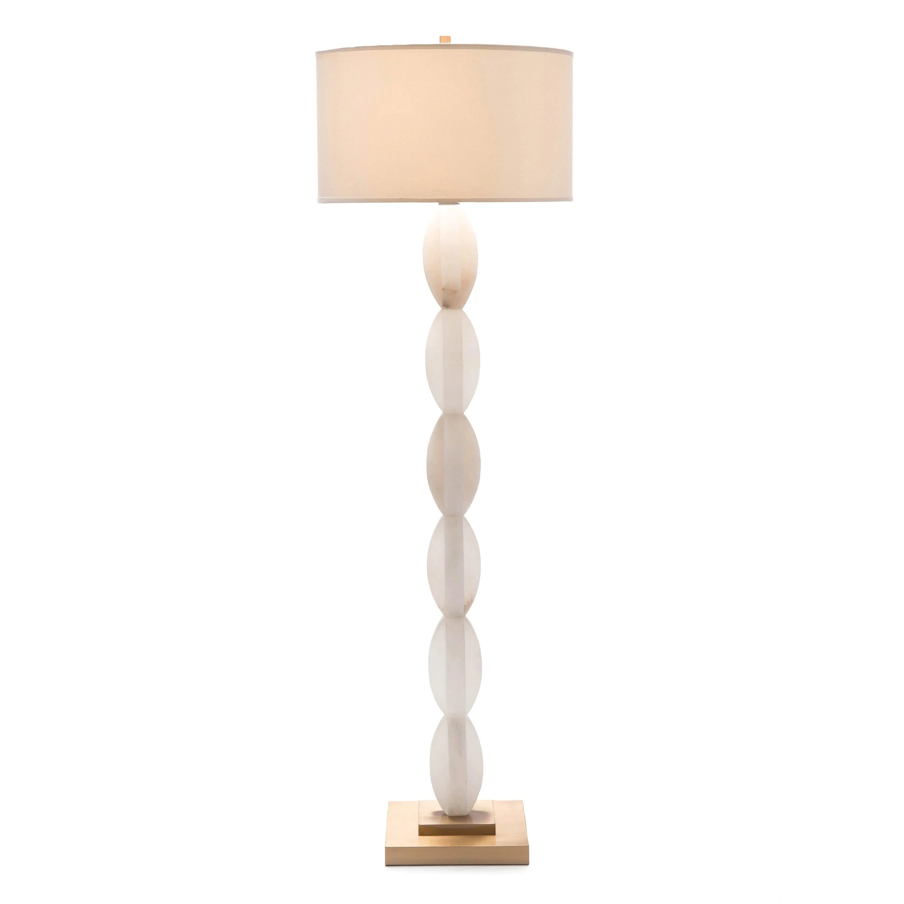 Crisscross Stacked Alabaster Floor Lamp - Frankwebs