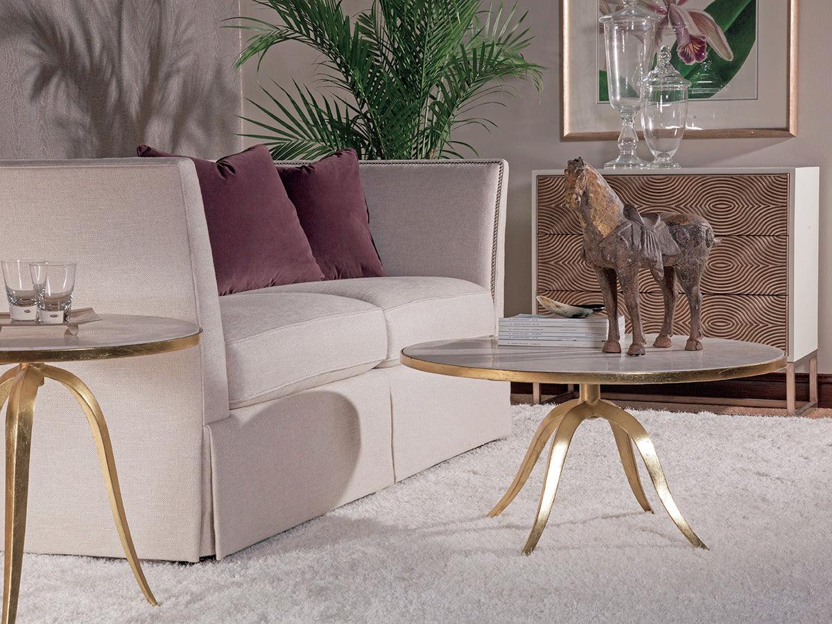 Signature Designs Crystal Stone Round Cocktail Table - Frankwebs