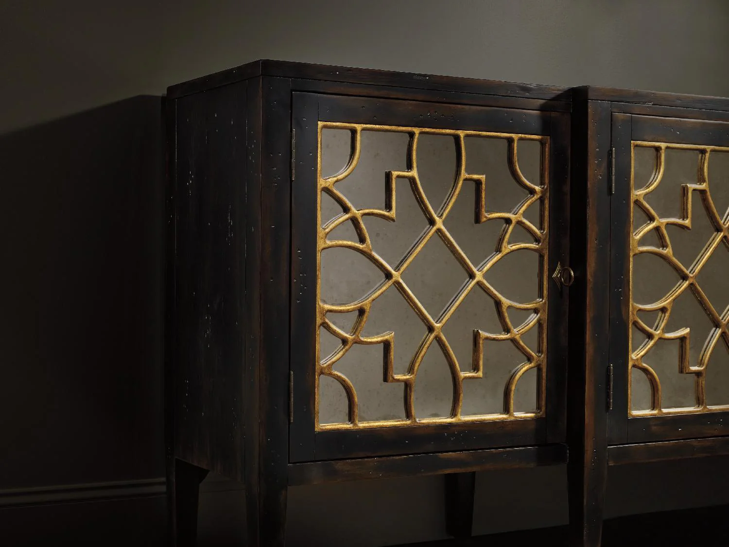 Sanctuary Four Door Mirrored Console- Ebony - Frankwebs