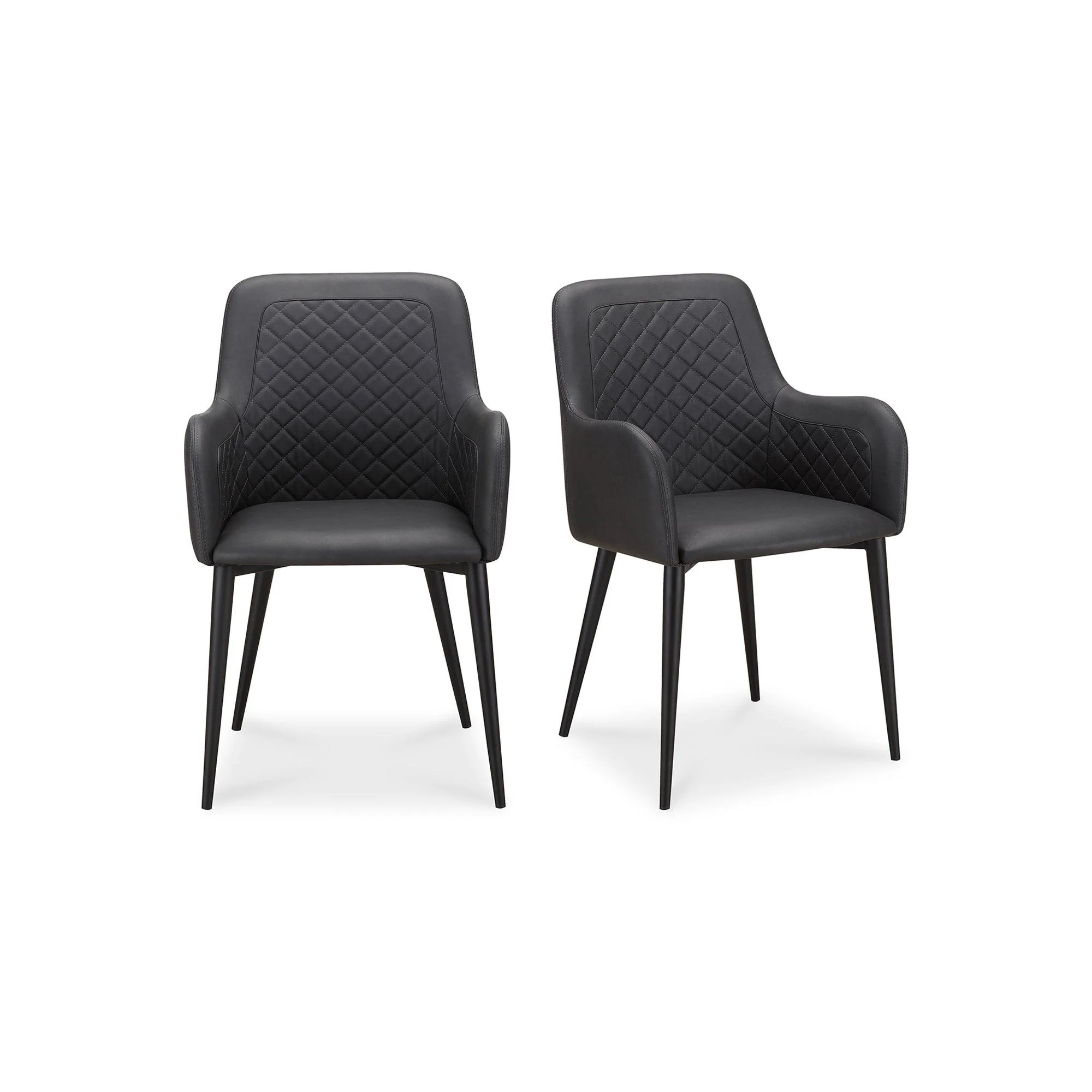 Cantata Dining Chair Mayon Black Vegan Leather - Set Of Two - Frankwebs