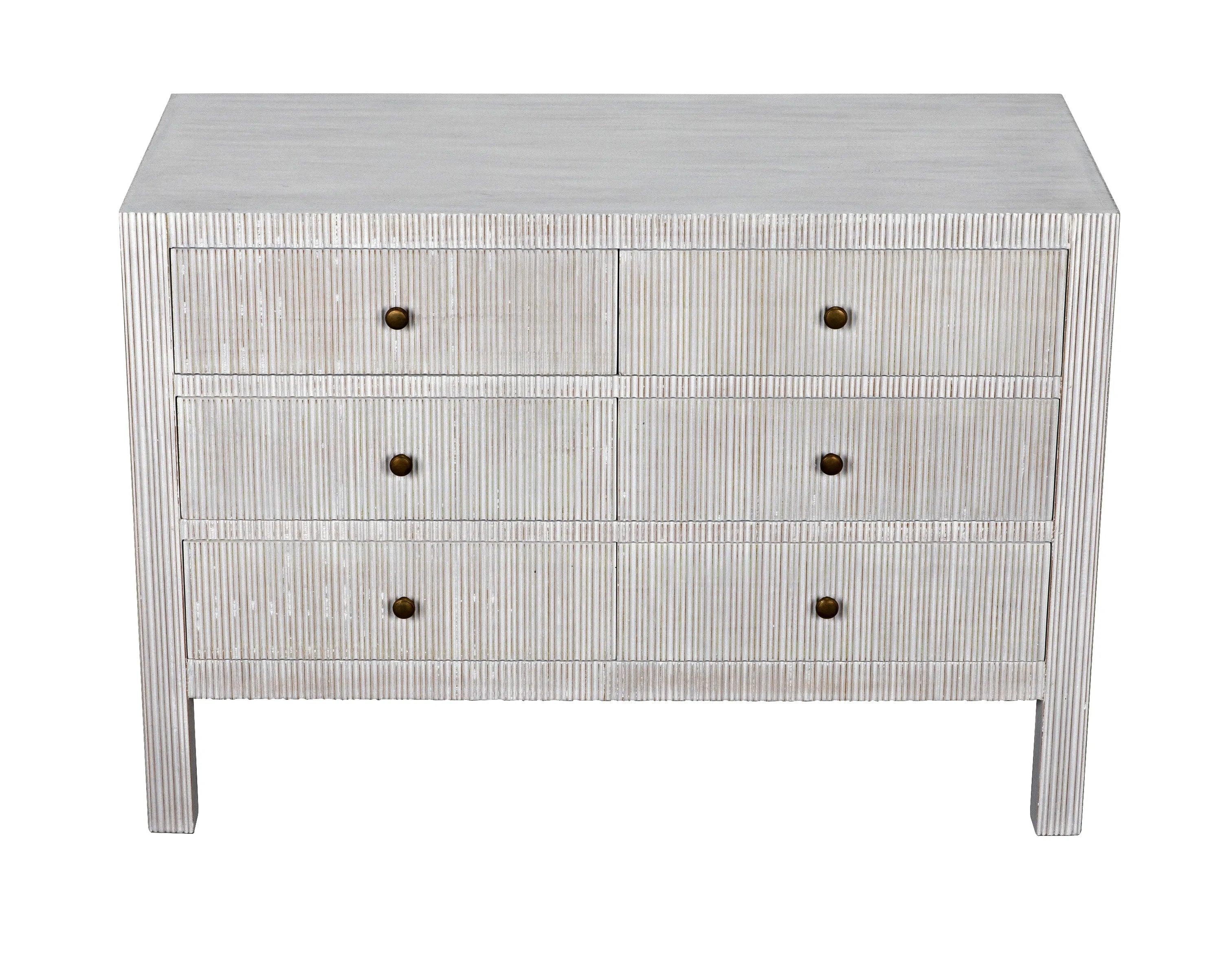 Conrad 6 Drawer Dresser, White Wash - Frankwebs