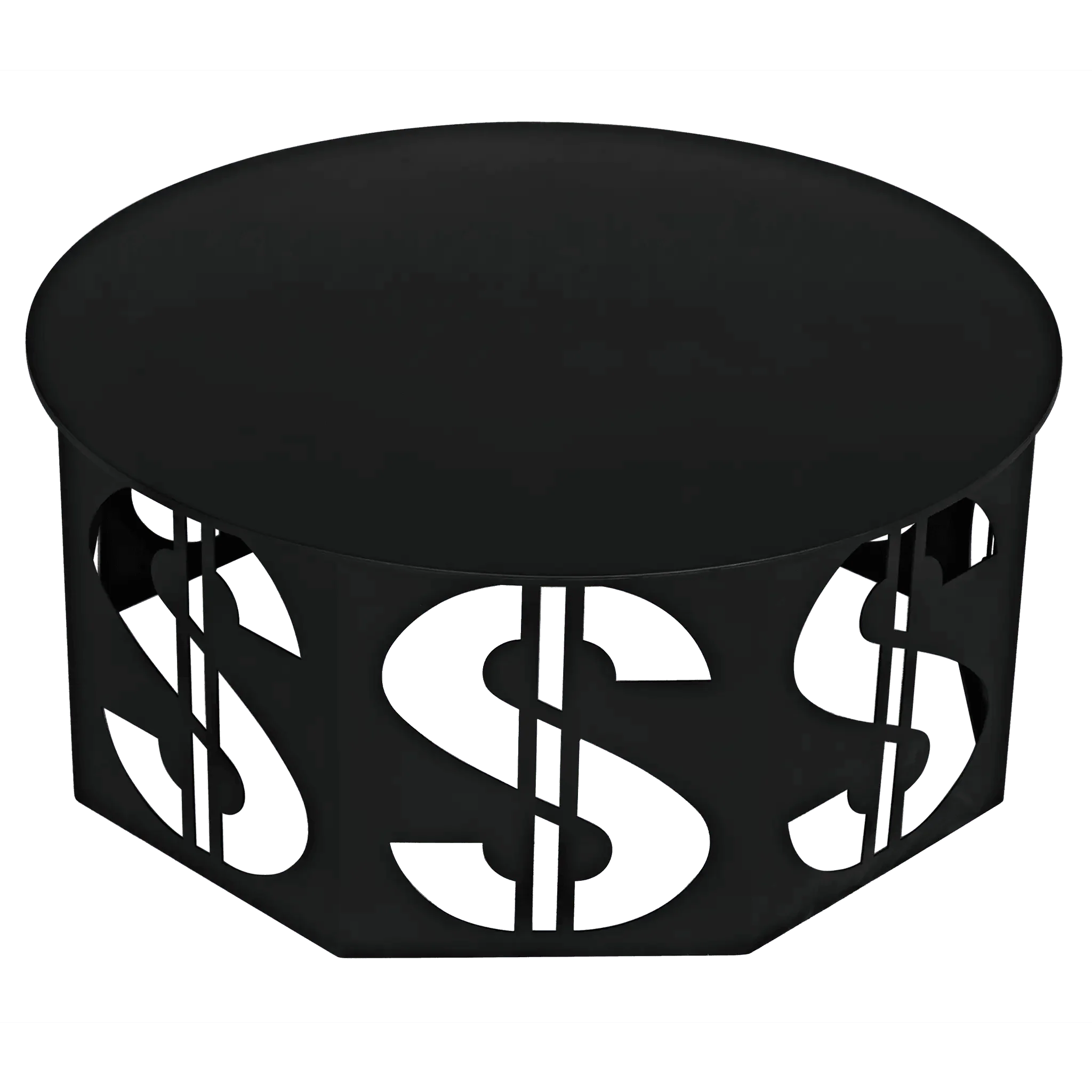 Dollar Coffee Table, Black Steel - Frankwebs