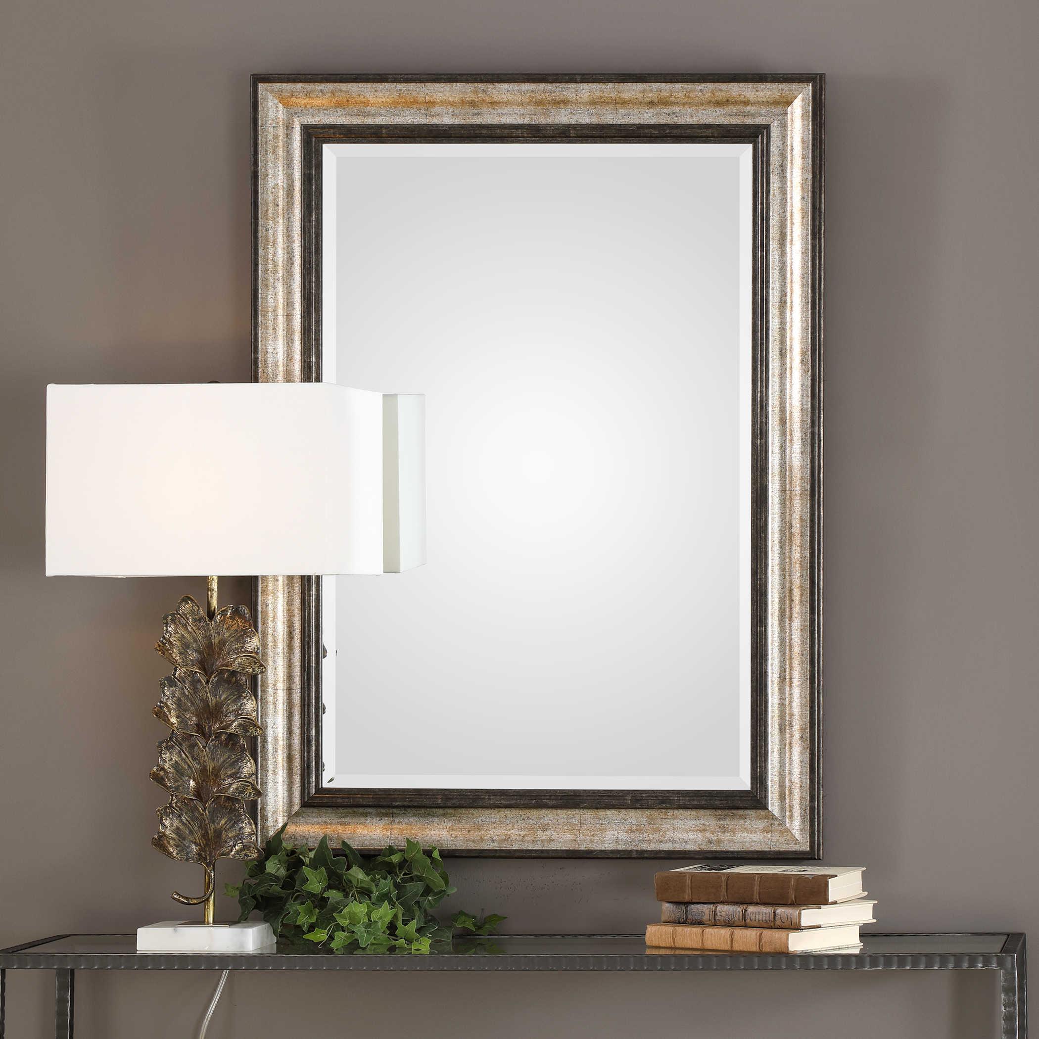 SHEFFORD ANTIQUED SILVER MIRROR - Frankwebs