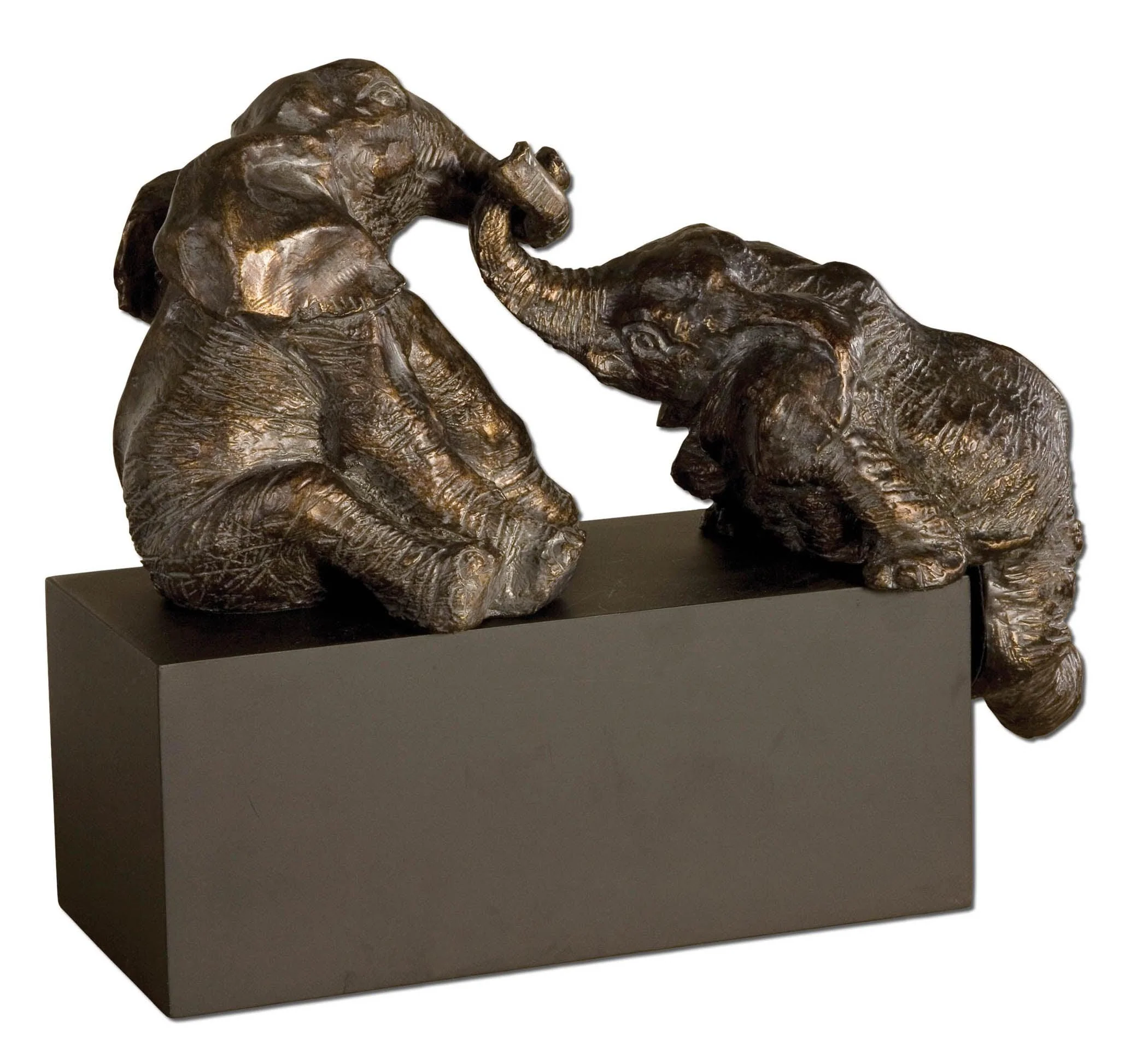 PLAYFUL PACHYDERMS BRONZE FIGURINES - Frankwebs