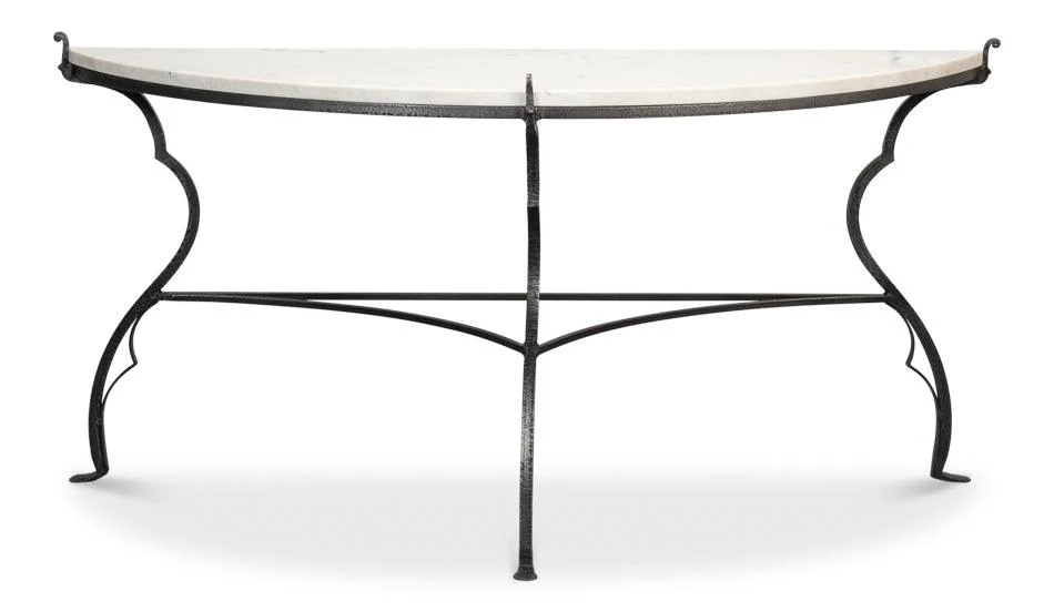 Marylin Demilune With Marble Top - Frankwebs