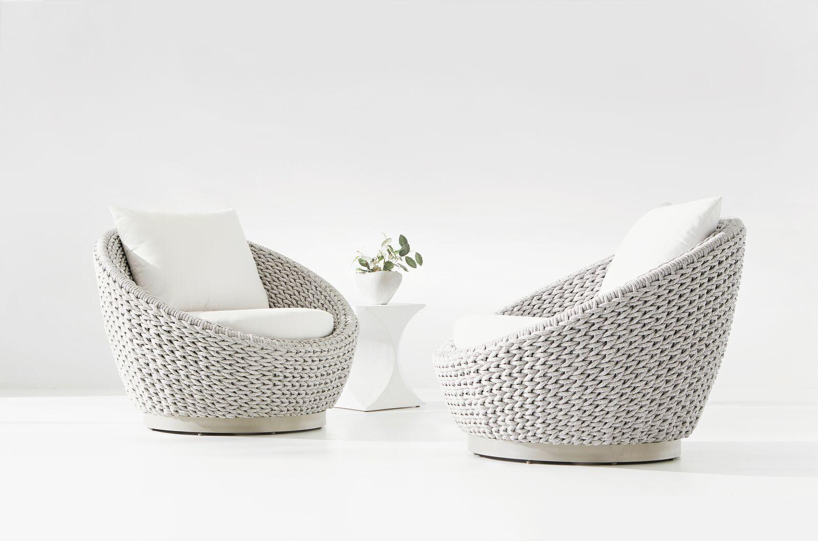 SAVAII SWIVEL CHAIR ROPE WEAVE - Frankwebs