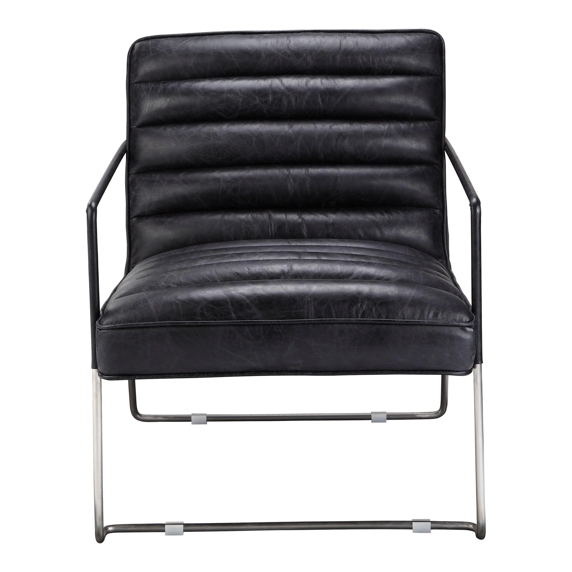 Desmond Club Chair Onyx Black Leather - Frankwebs