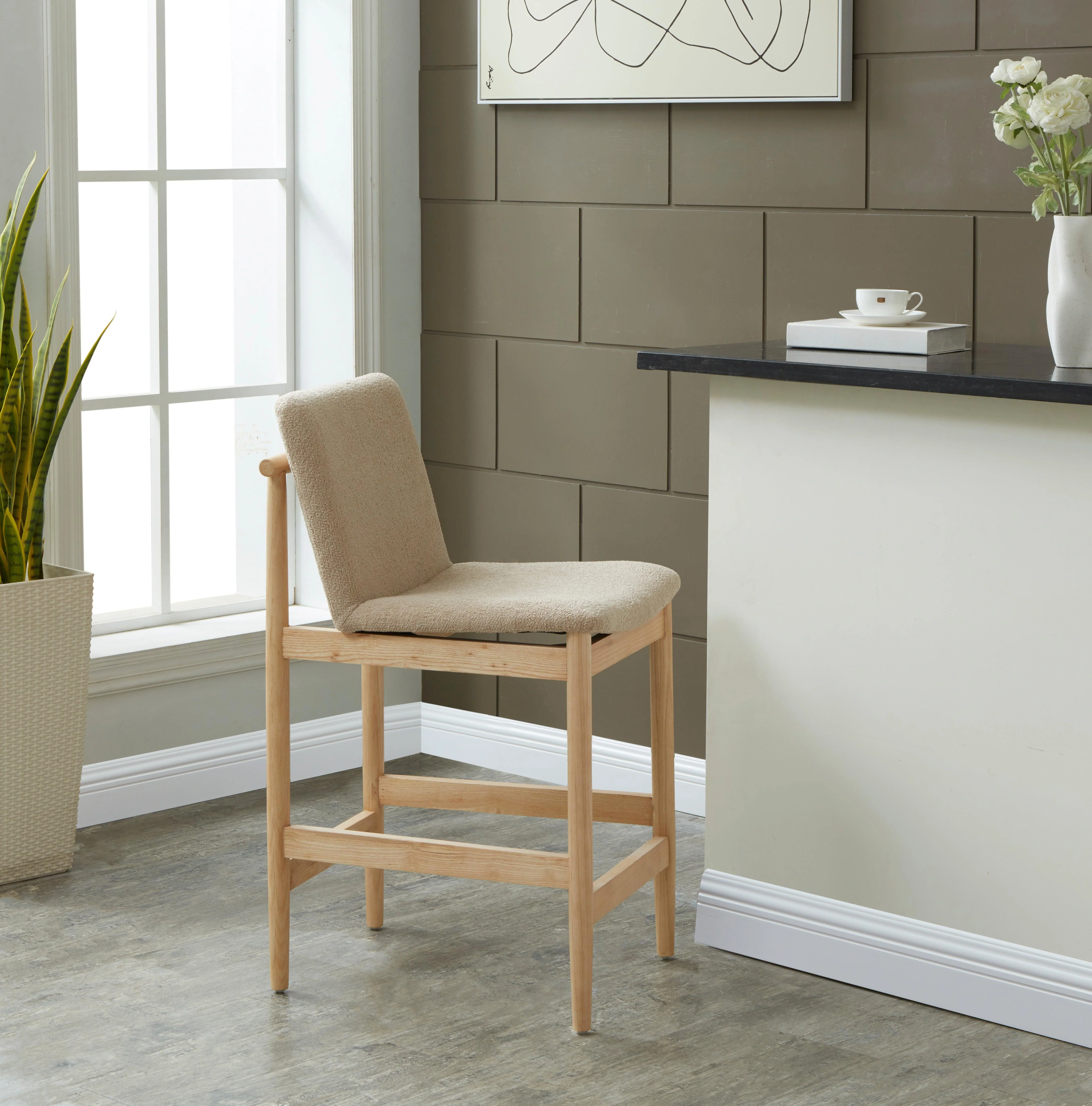 ABRIELLA BOUCLE COUNTER STOOL - Frankwebs