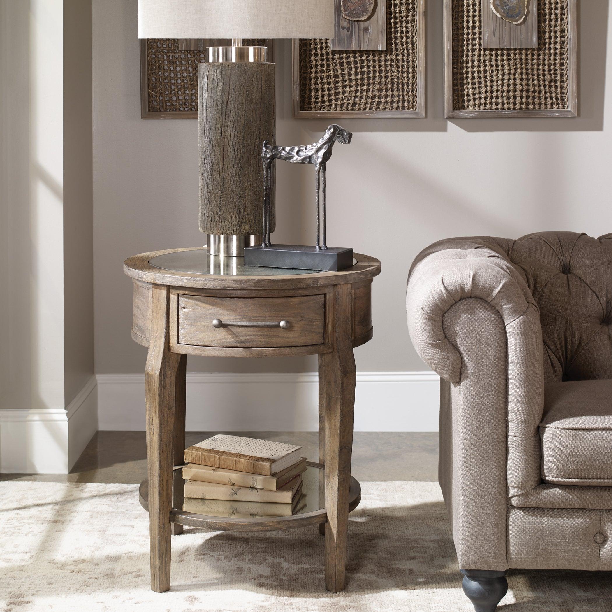 Raelynn Wood Lamp Table - Frankwebs
