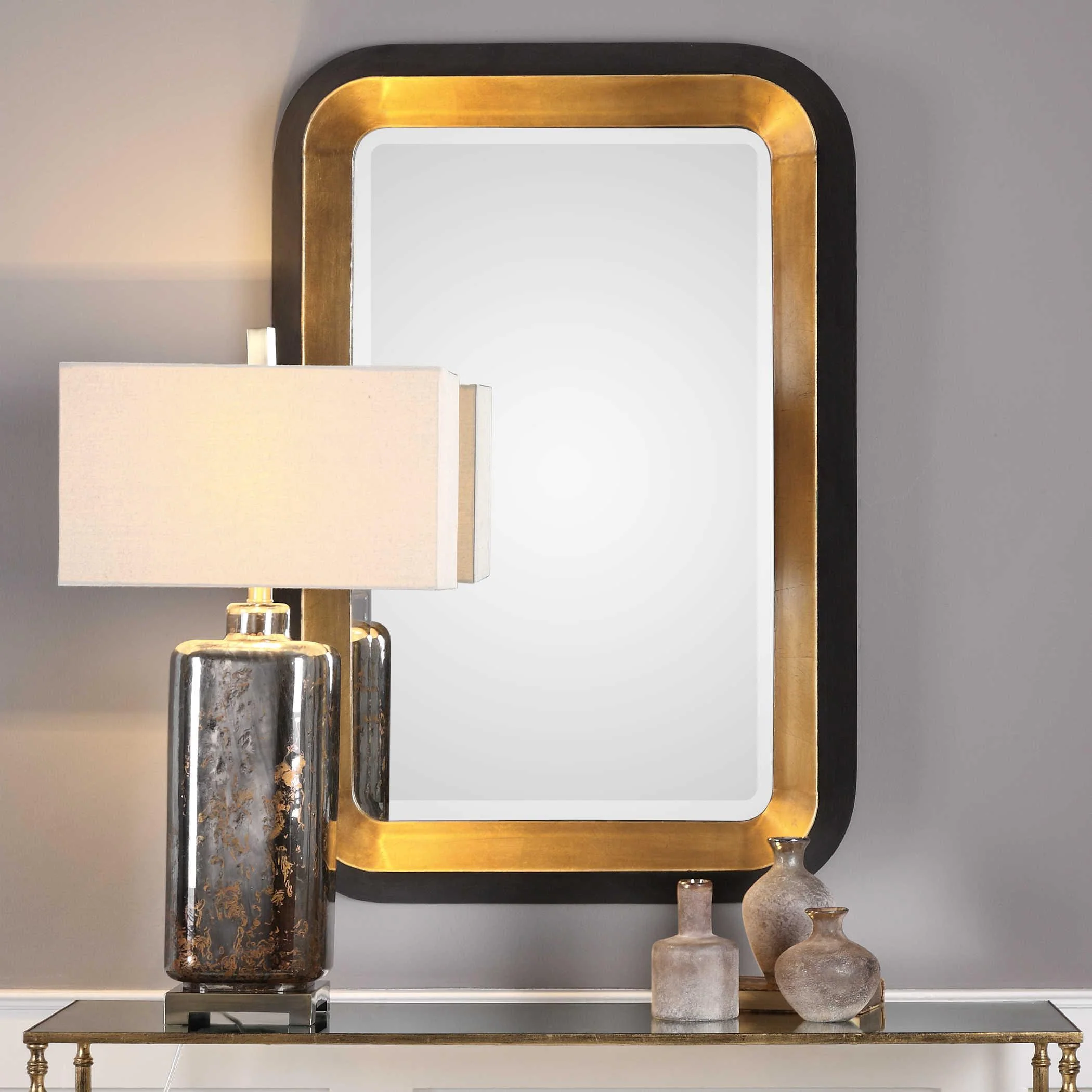 NIVA METALLIC GOLD WALL MIRROR - Frankwebs