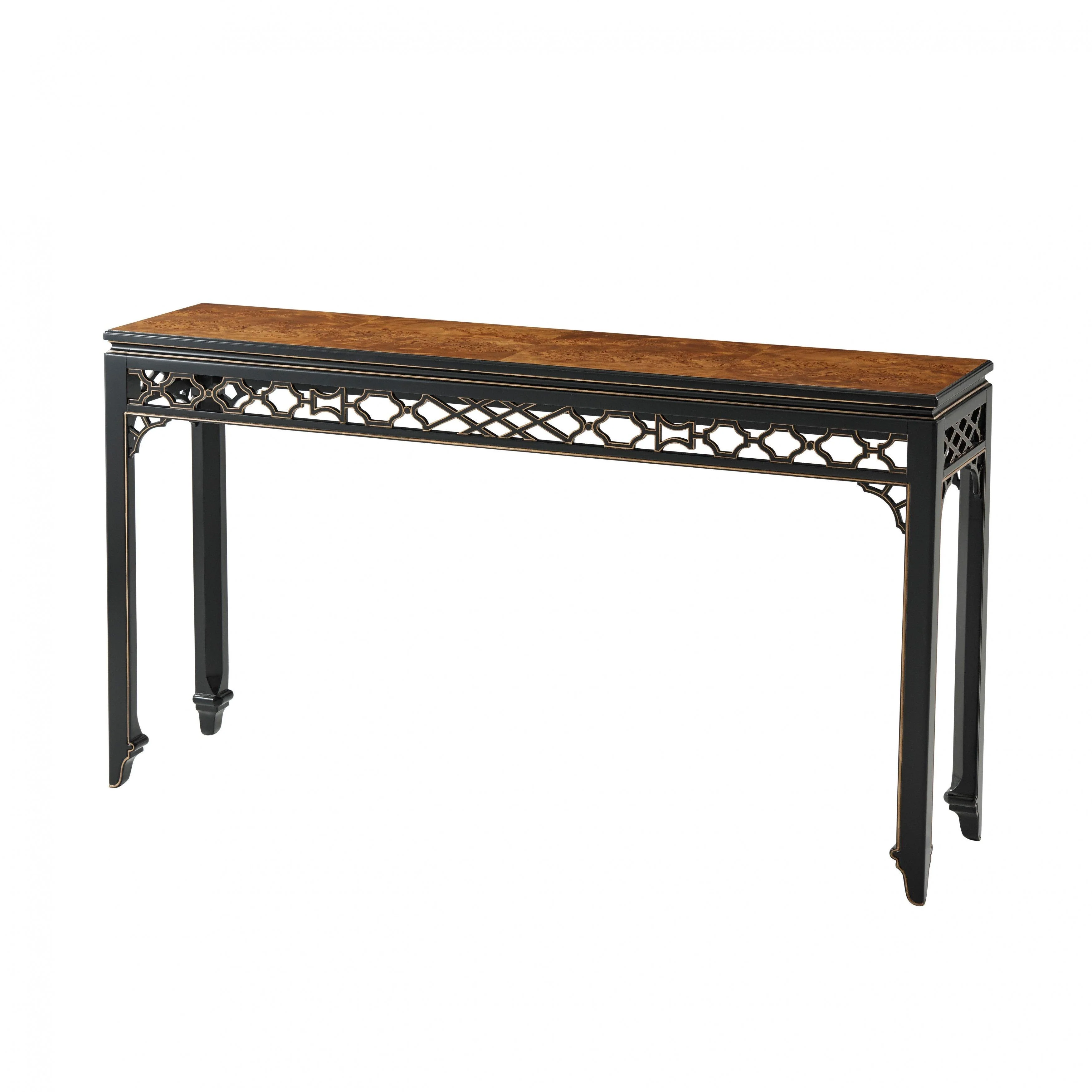 Long Hall Burl Console Table - Frankwebs