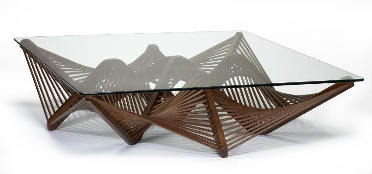 Geo Cocktail Table, Square, Medium Brown - Frankwebs