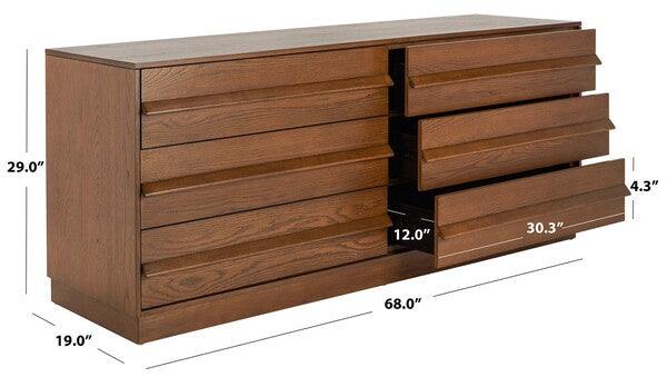 DEIRDRA 6 DRAWER WOOD DRESSER - Frankwebs