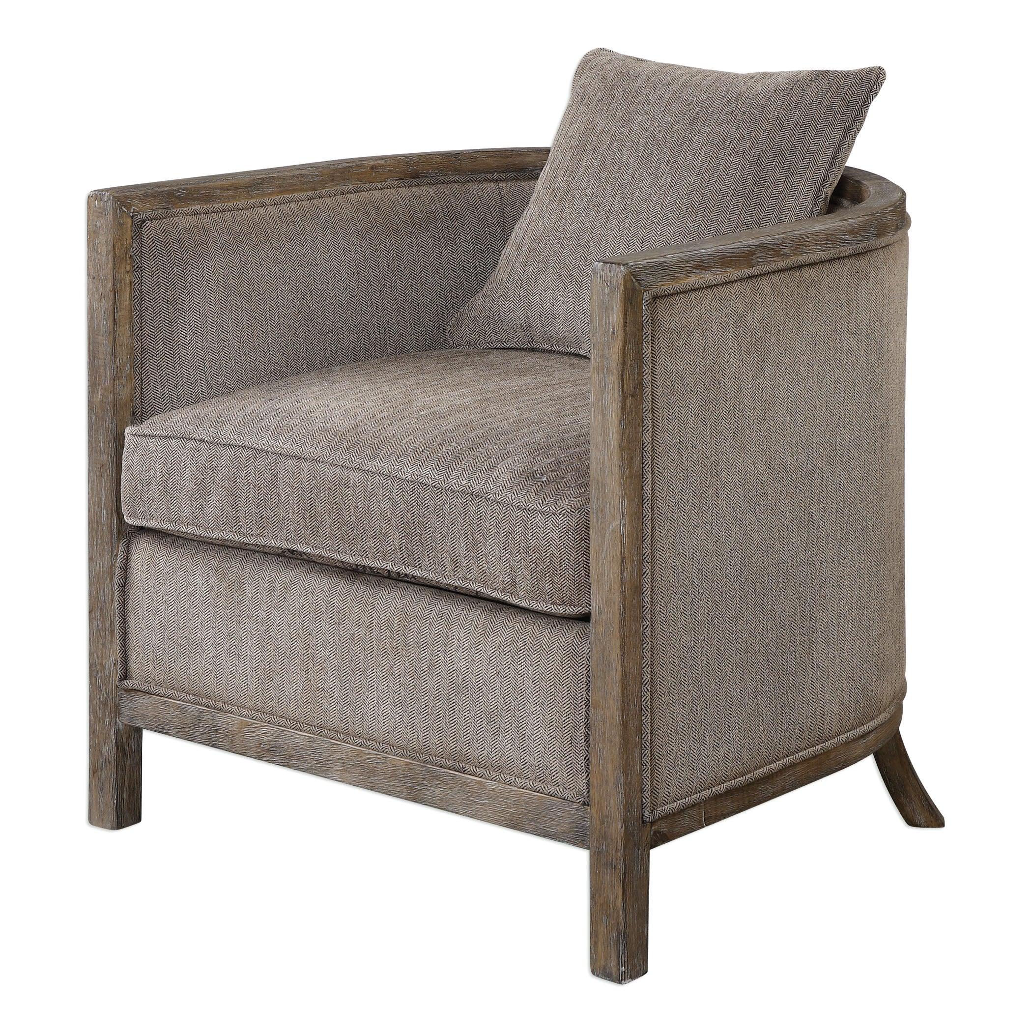 Viaggio Gray Chenille Accent Chair - Frankwebs