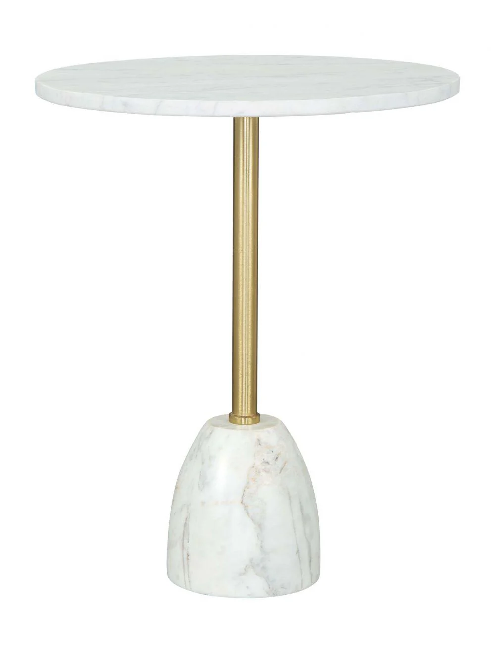 Cynthia Side Table White & Gold - Frankwebs
