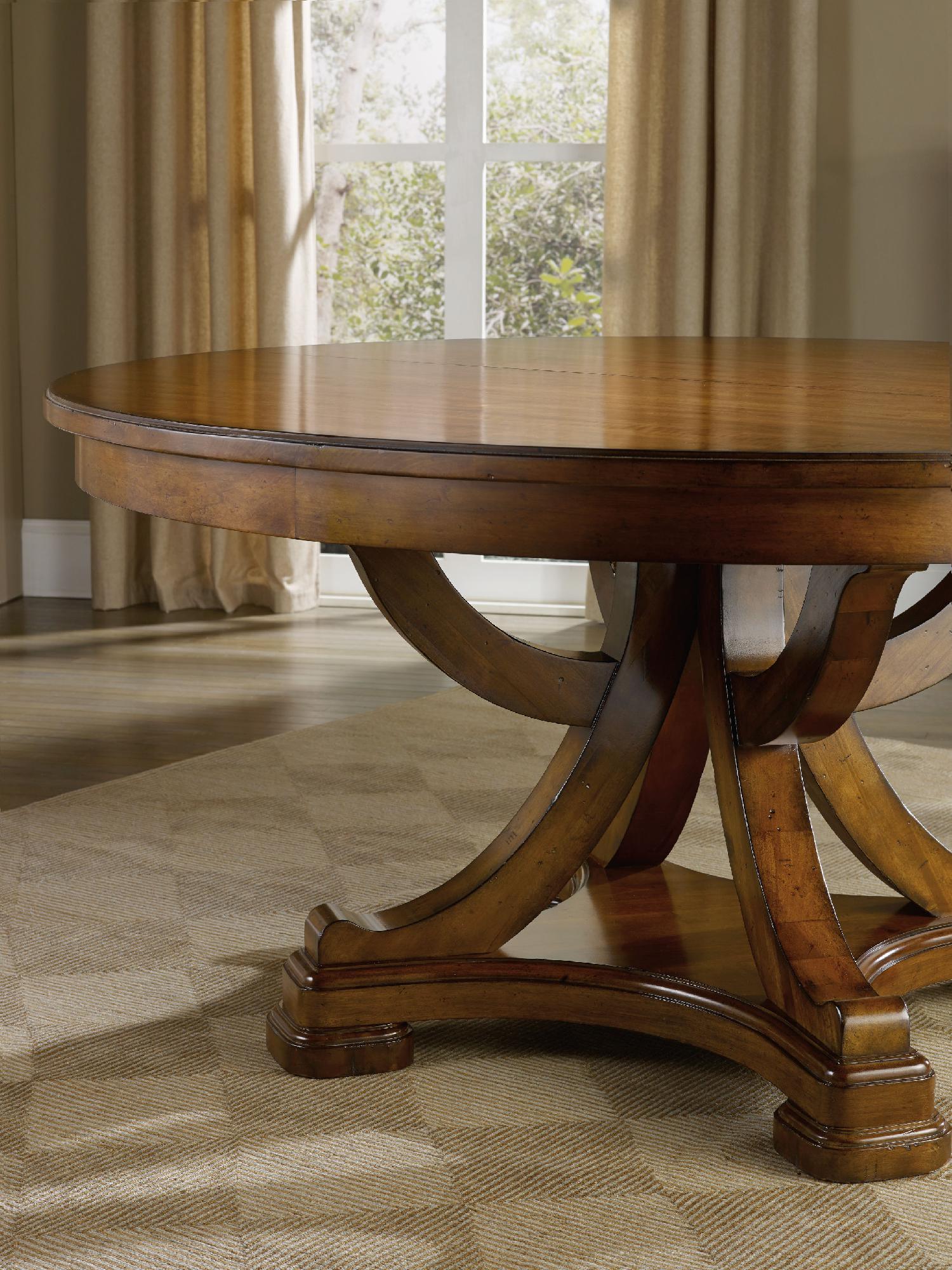 Tynecastle Round Pedestal Dining Table with One 18'' Leaf - Frankwebs