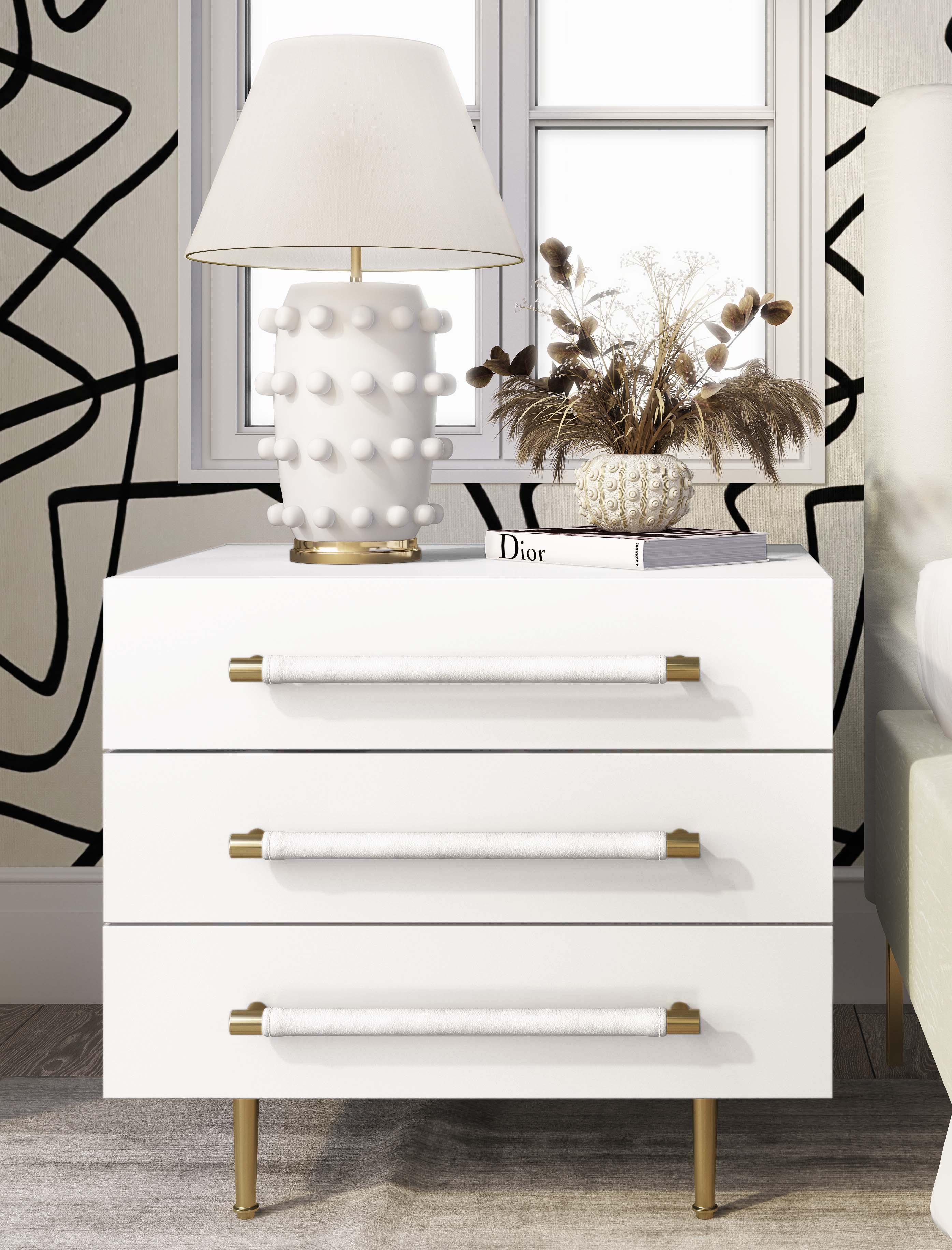Trident White Nightstand - Frankwebs