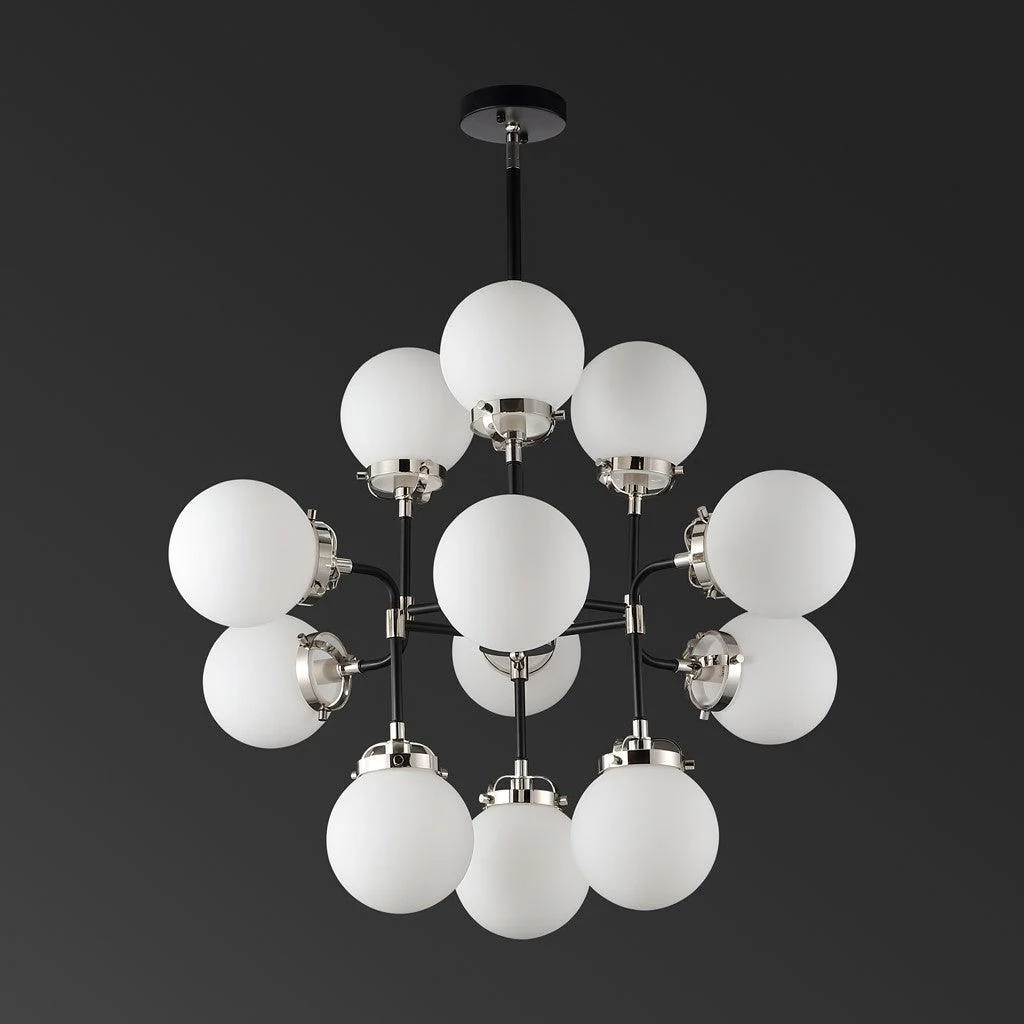 CULLEN WHITE GLASS CHANDELIER - Frankwebs