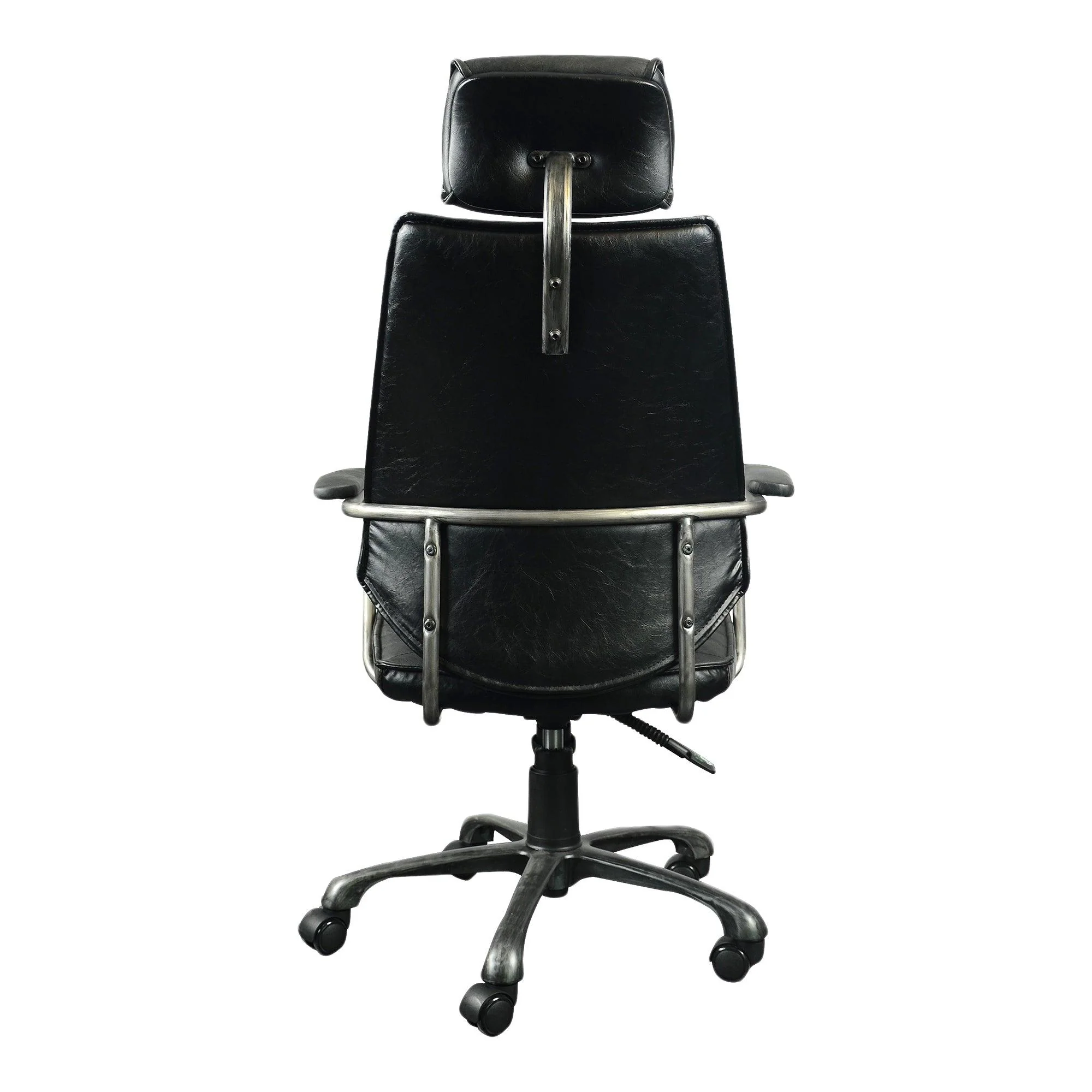 Executive Swivel Office Chair Onyx Black Leather - Frankwebs