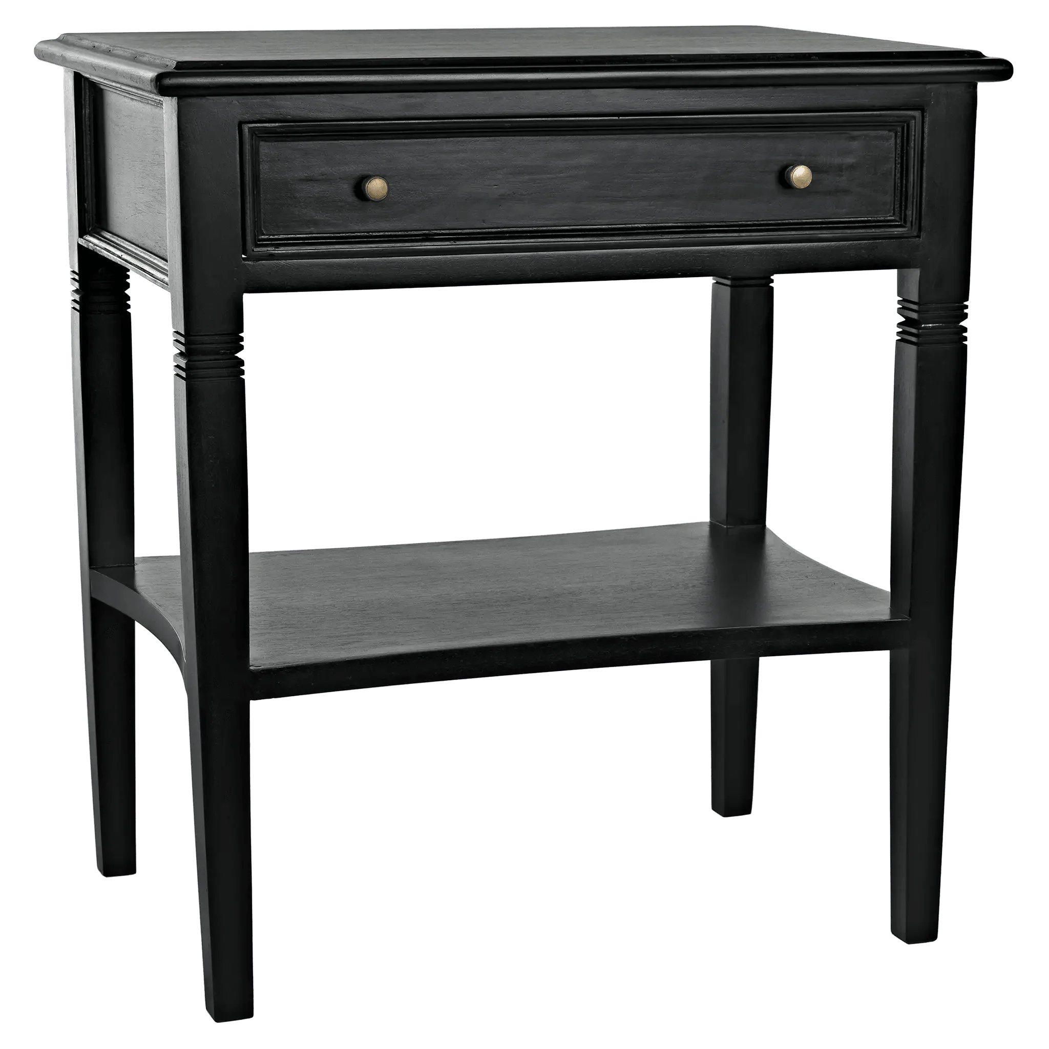 Oxford 1-Drawer Side Table, Hand Rubbed Black - Frankwebs