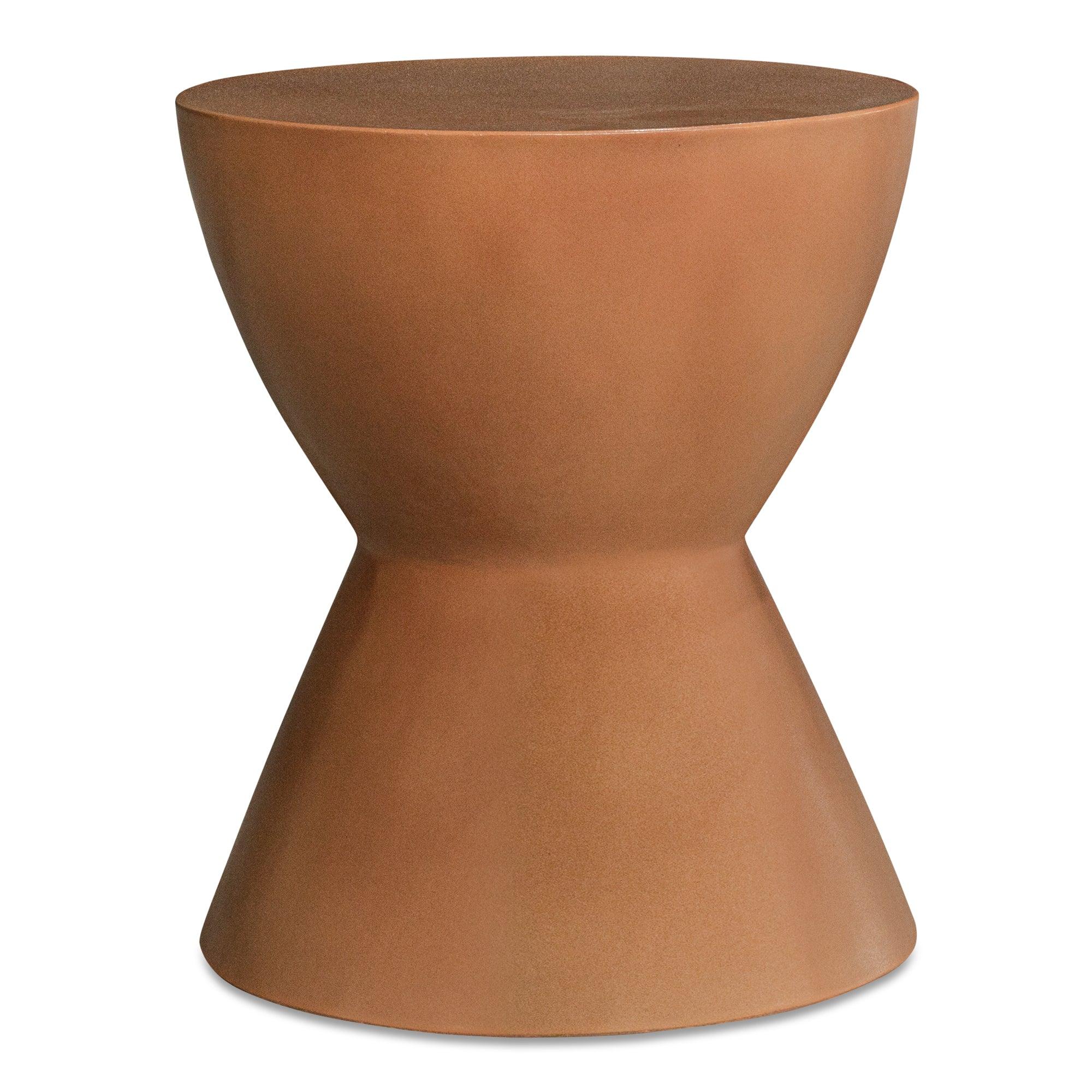 Hourglass Outdoor Stool Terracotta - Frankwebs