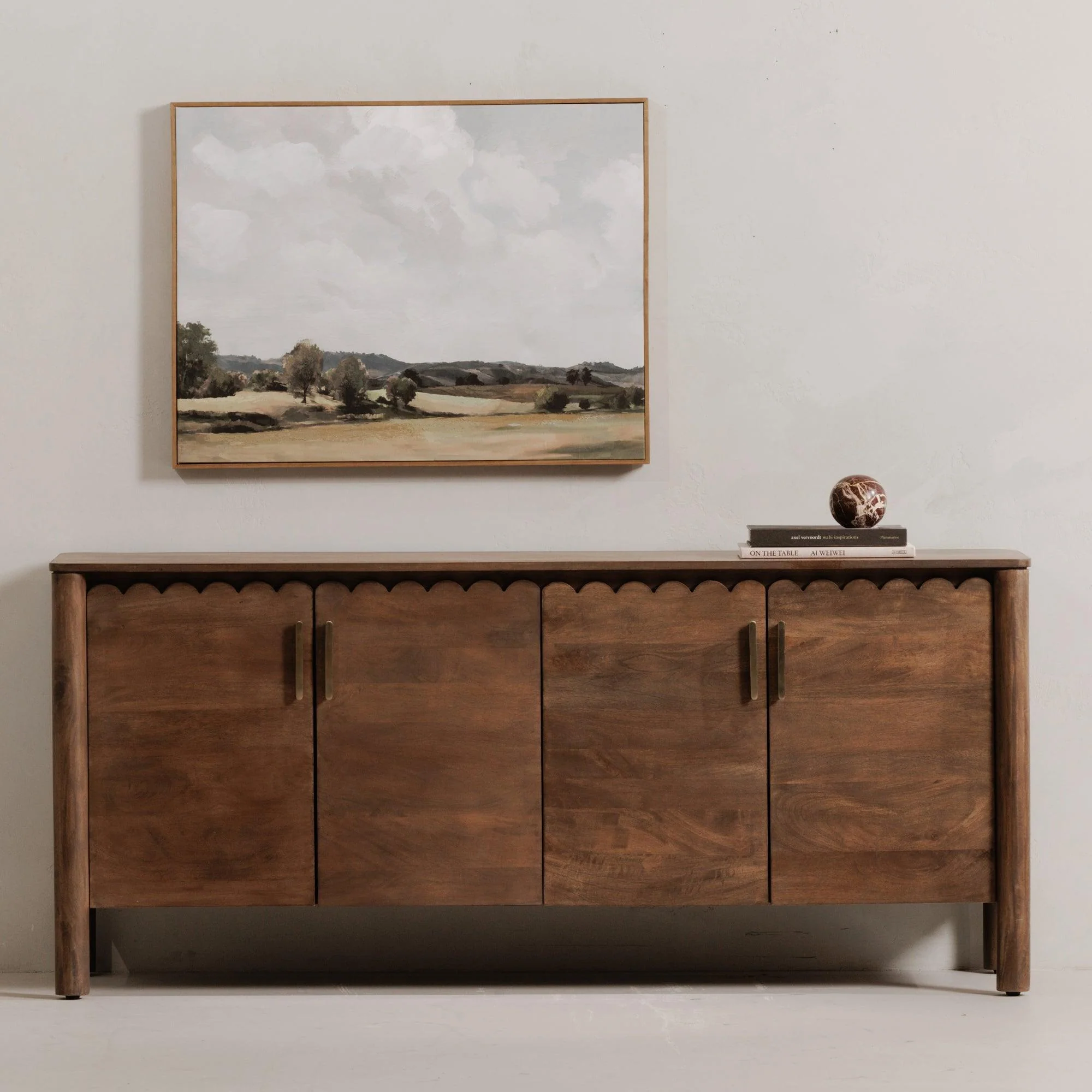 Wiley 4 Door Sideboard Vintage Brown - Frankwebs