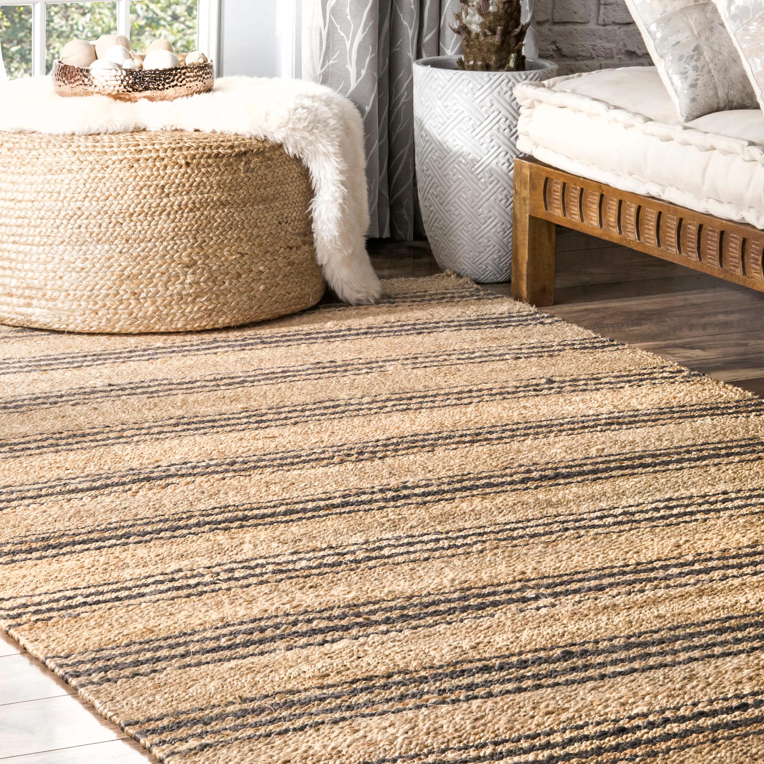 Hand Loomed Sandy Jute Area Rug - Frankwebs