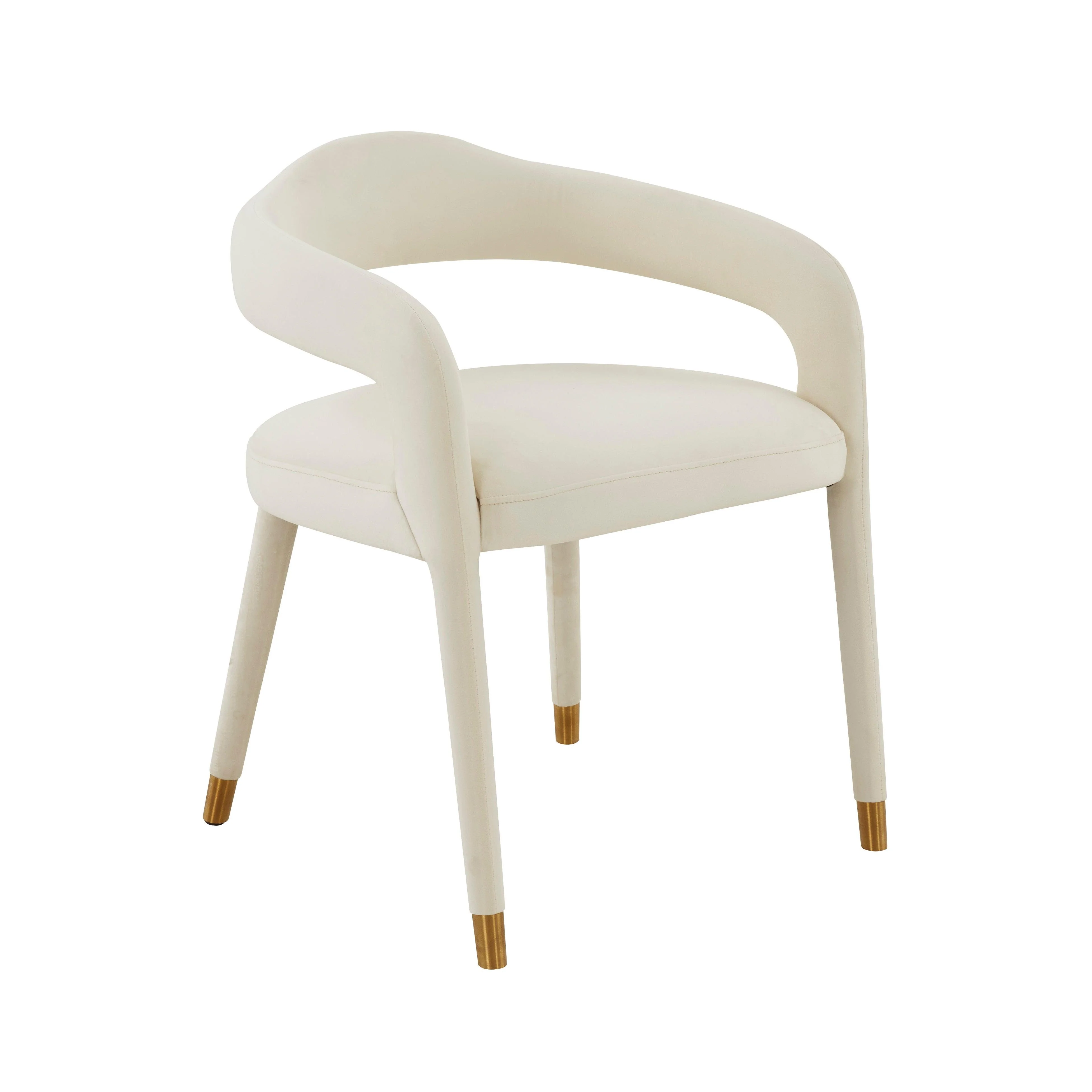 Lucia Cream Velvet Dining Chair - Frankwebs