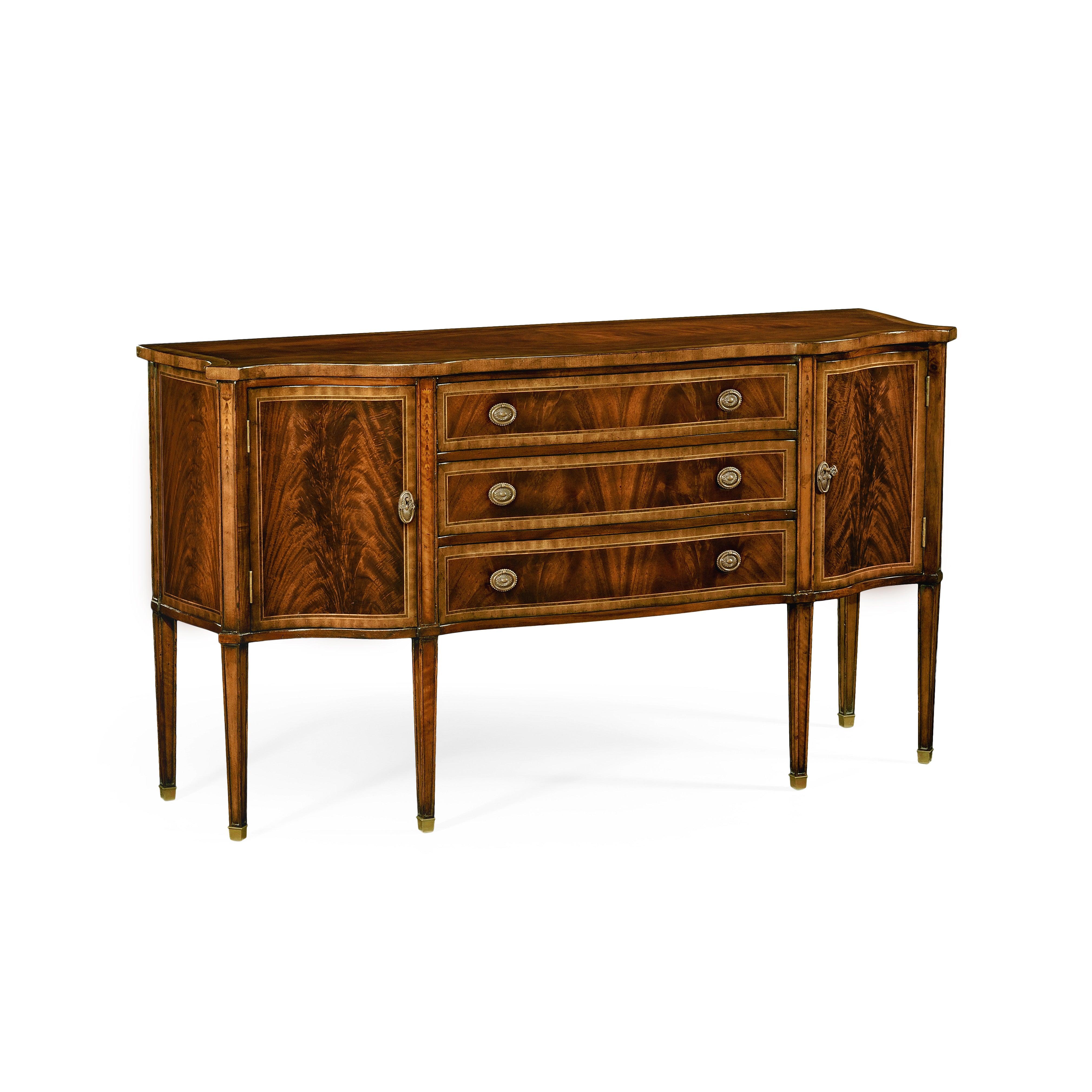Windsor Mahogany Credenza With Curved Doors - Frankwebs