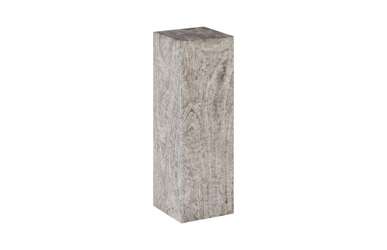 Origins Pedestal, Large, Mitered Chamcha Wood, Gray Stone Finish - Frankwebs