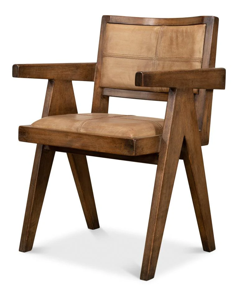 Angus Chair - Brown W/Brown Leather - Frankwebs