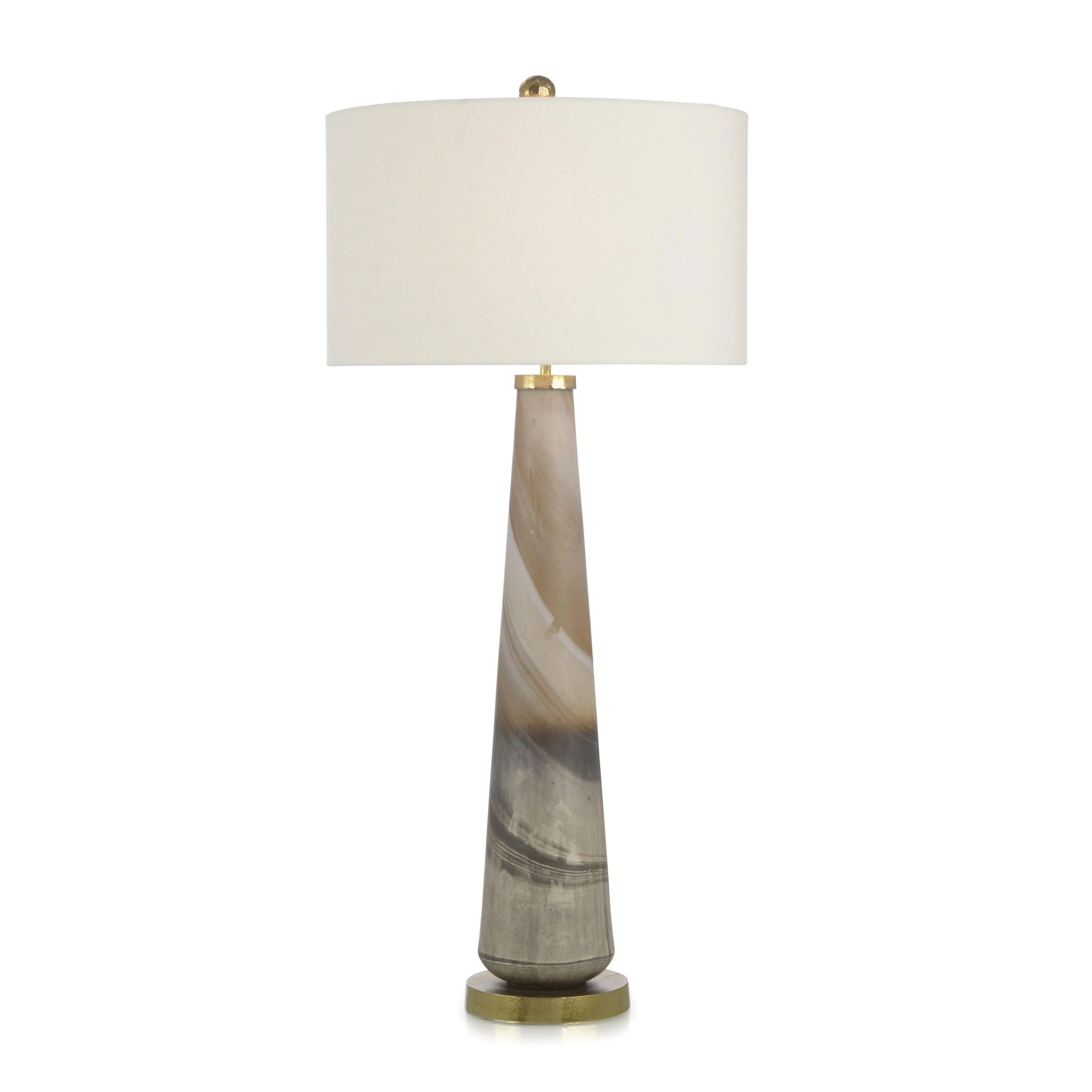 Furling Cream and Caramel Buffet Lamp - Frankwebs