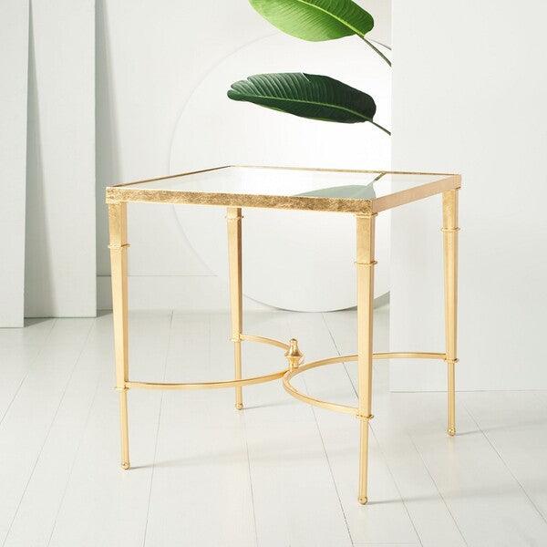 MENDEZ GOLD LEAF ACCENT TABLE - Frankwebs