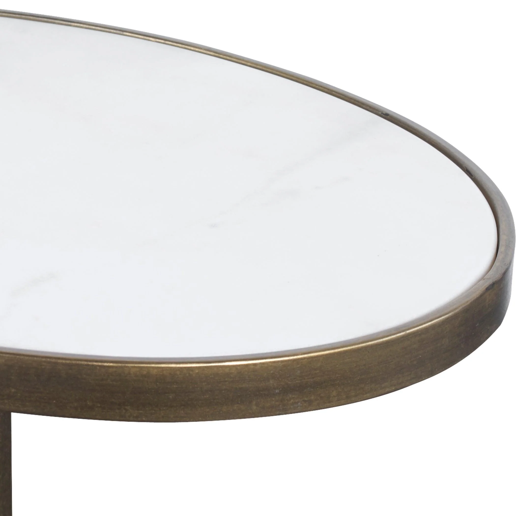 JESSENIA WHITE MARBLE ACCENT TABLE - Frankwebs