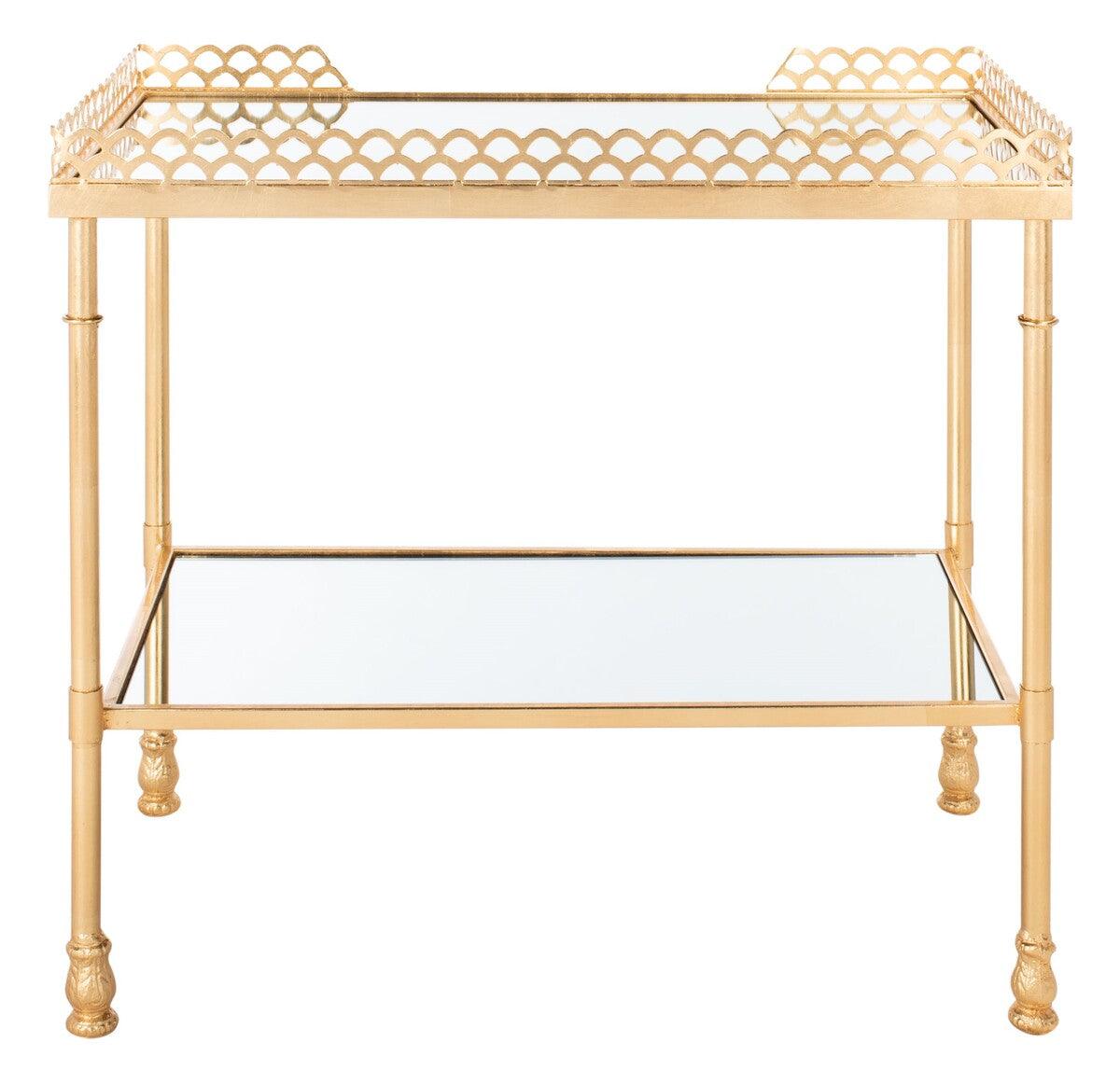 ERYN 2 SHELF GOLD LEAF ACCENT TABLE - Frankwebs