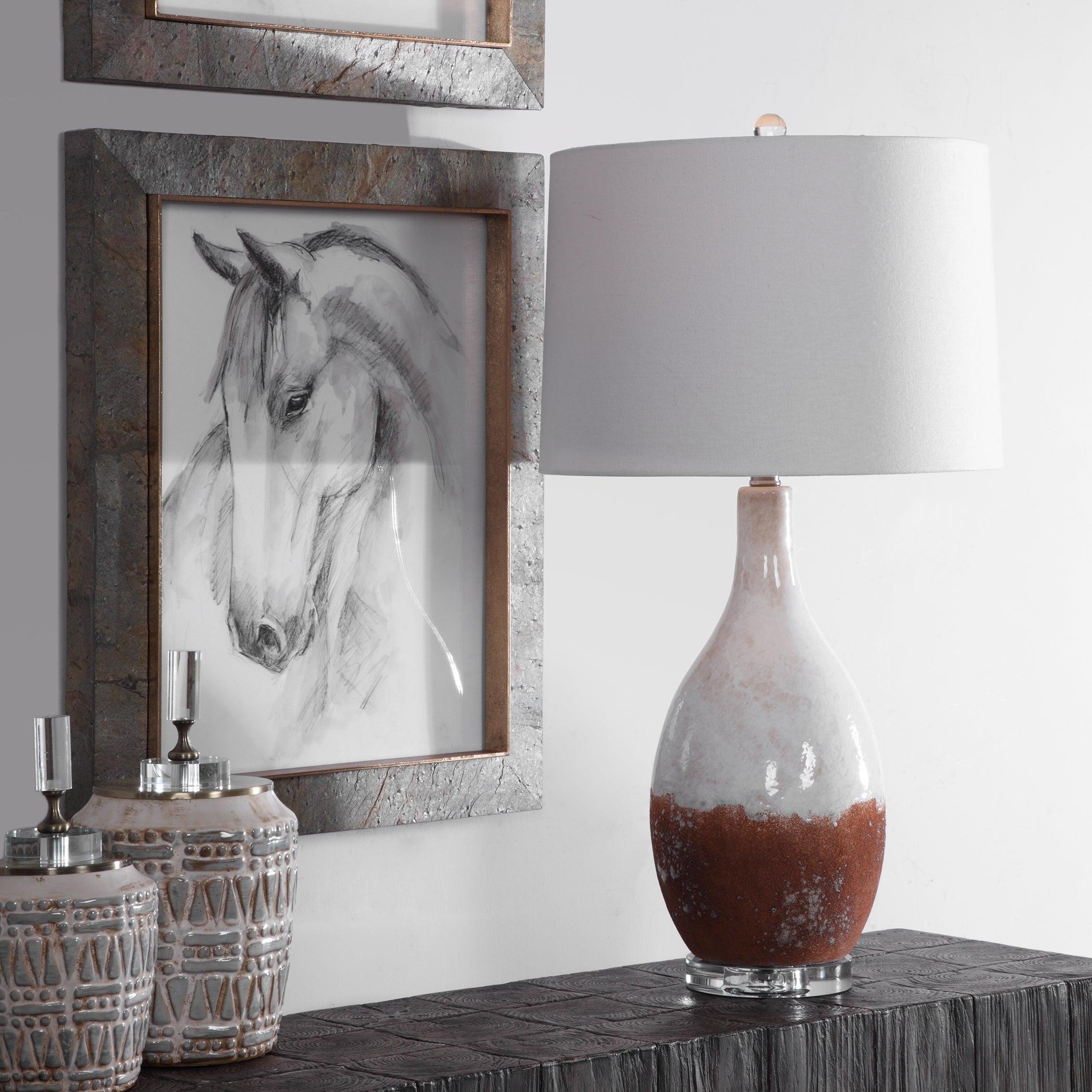 DURANGO RUST WHITE TABLE LAMP - Frankwebs
