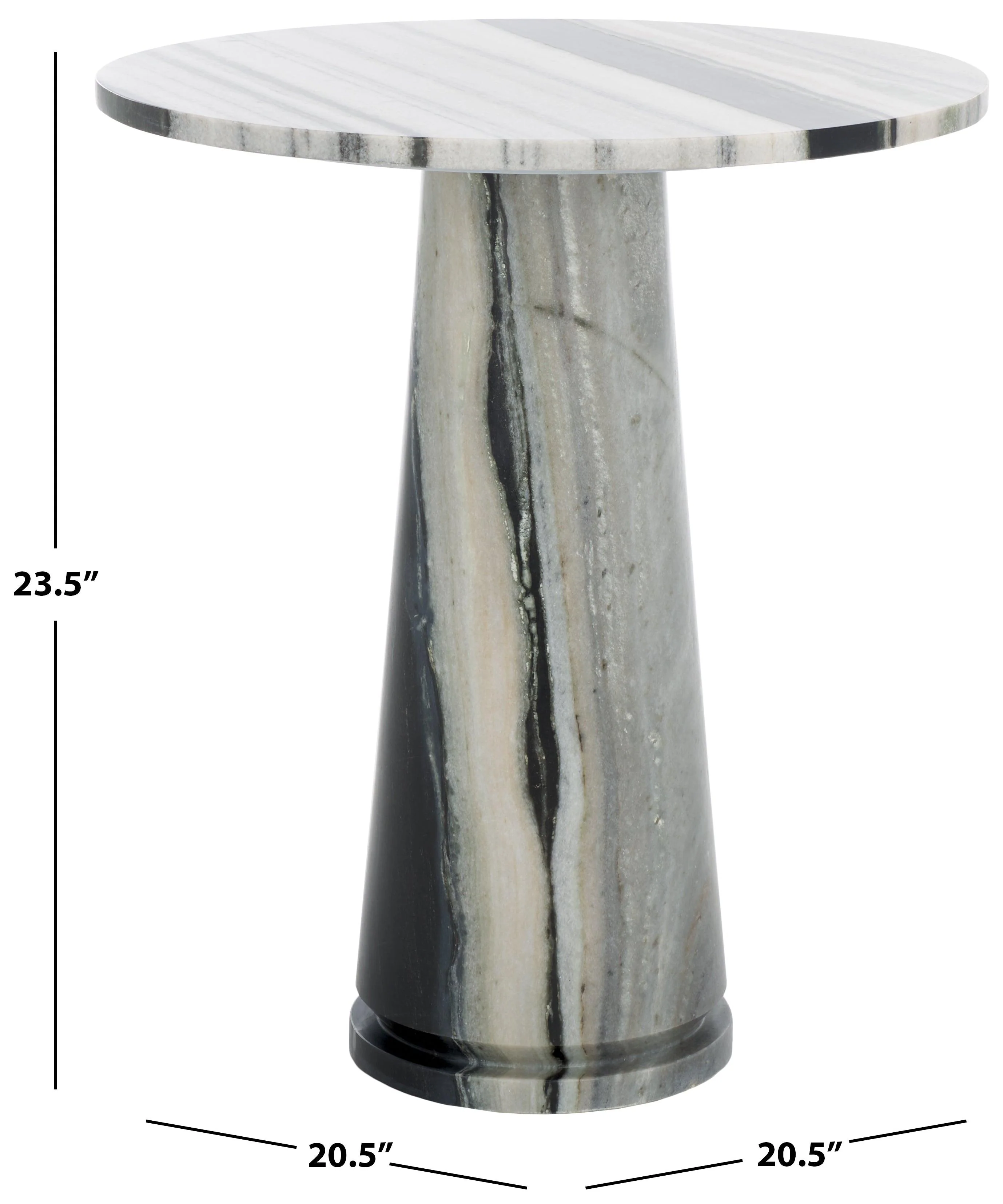 VALENTIA TALL ROUND MARBLE ACCENT TABLE - Frankwebs