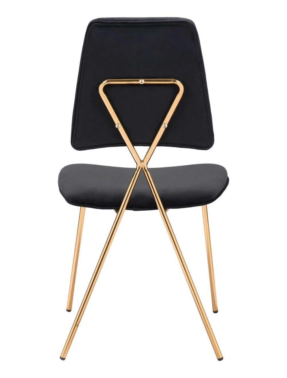 Chloe Dining Chair (Set of 2) Black & Gold - Frankwebs