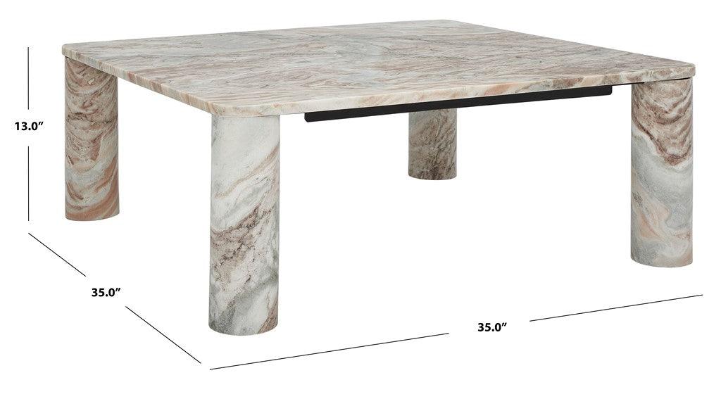 NICOLETTA SQUARE MARBLE COFFEE TABLE - Frankwebs