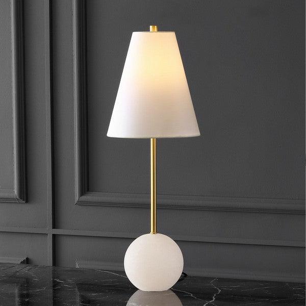 GENESIS ALABASTER AND METAL TABLE LAMP - Frankwebs